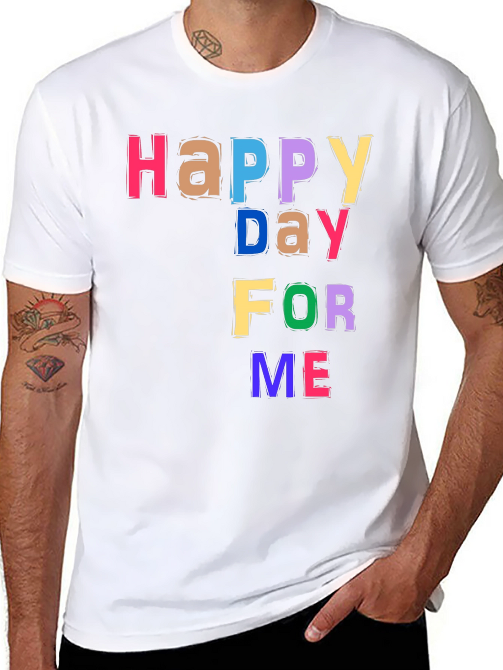 Happy Day For Me T-Shirt - Black