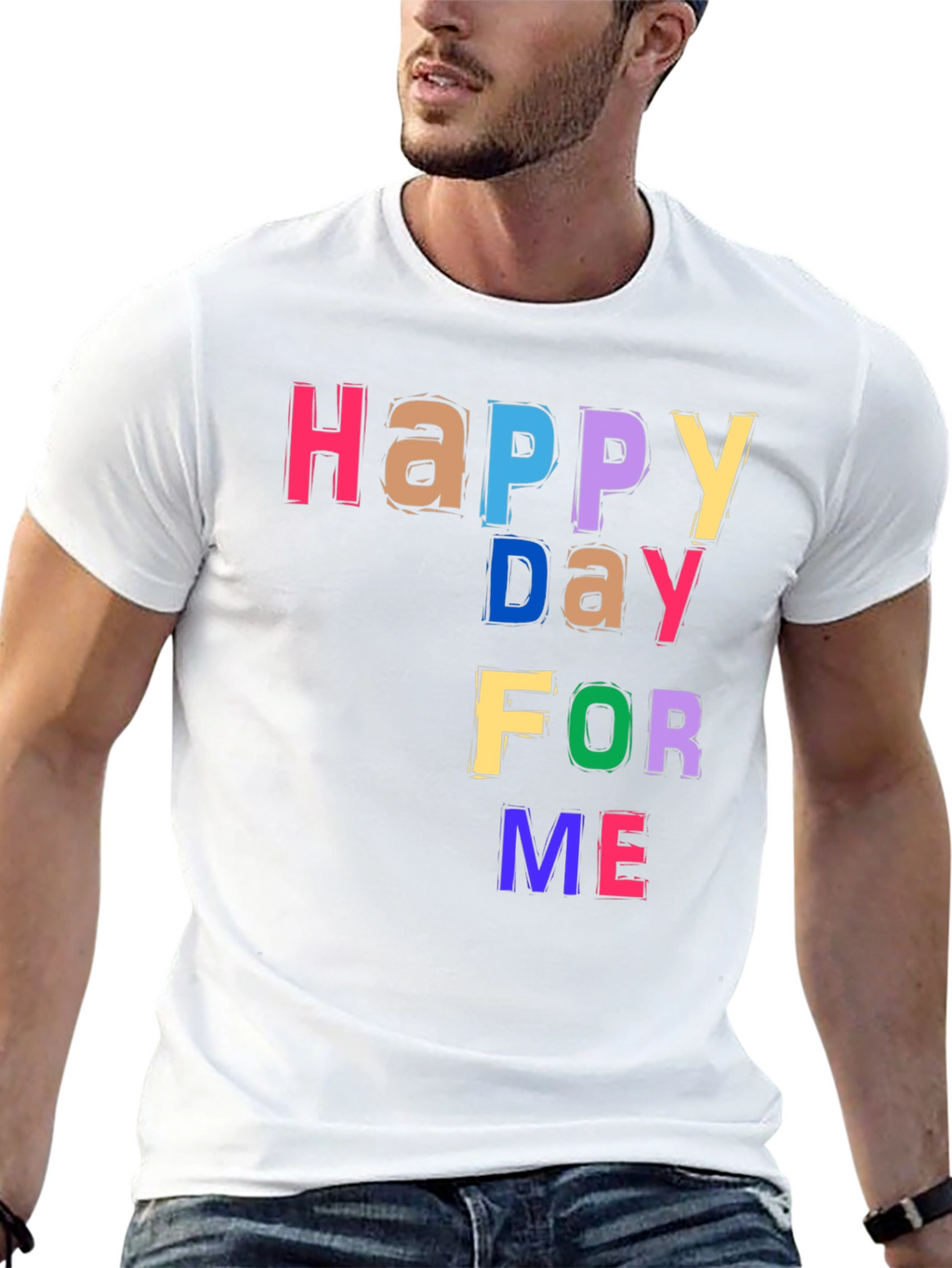 Happy Day For Me T-Shirt - Black
