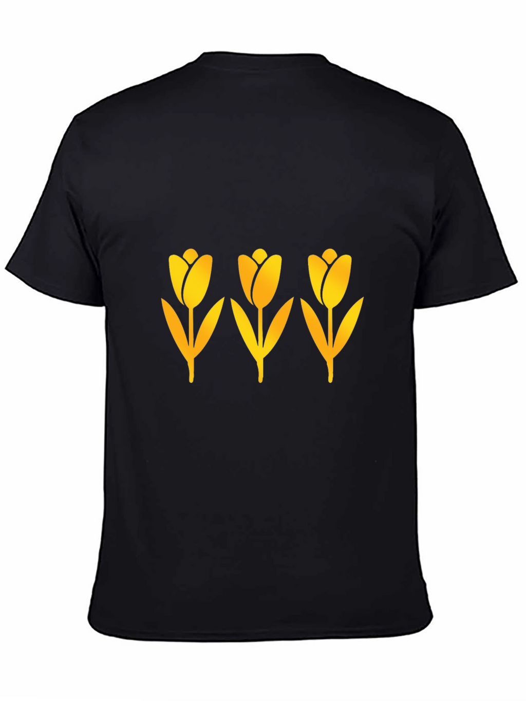 Mens Black Tulip Graphic Tee