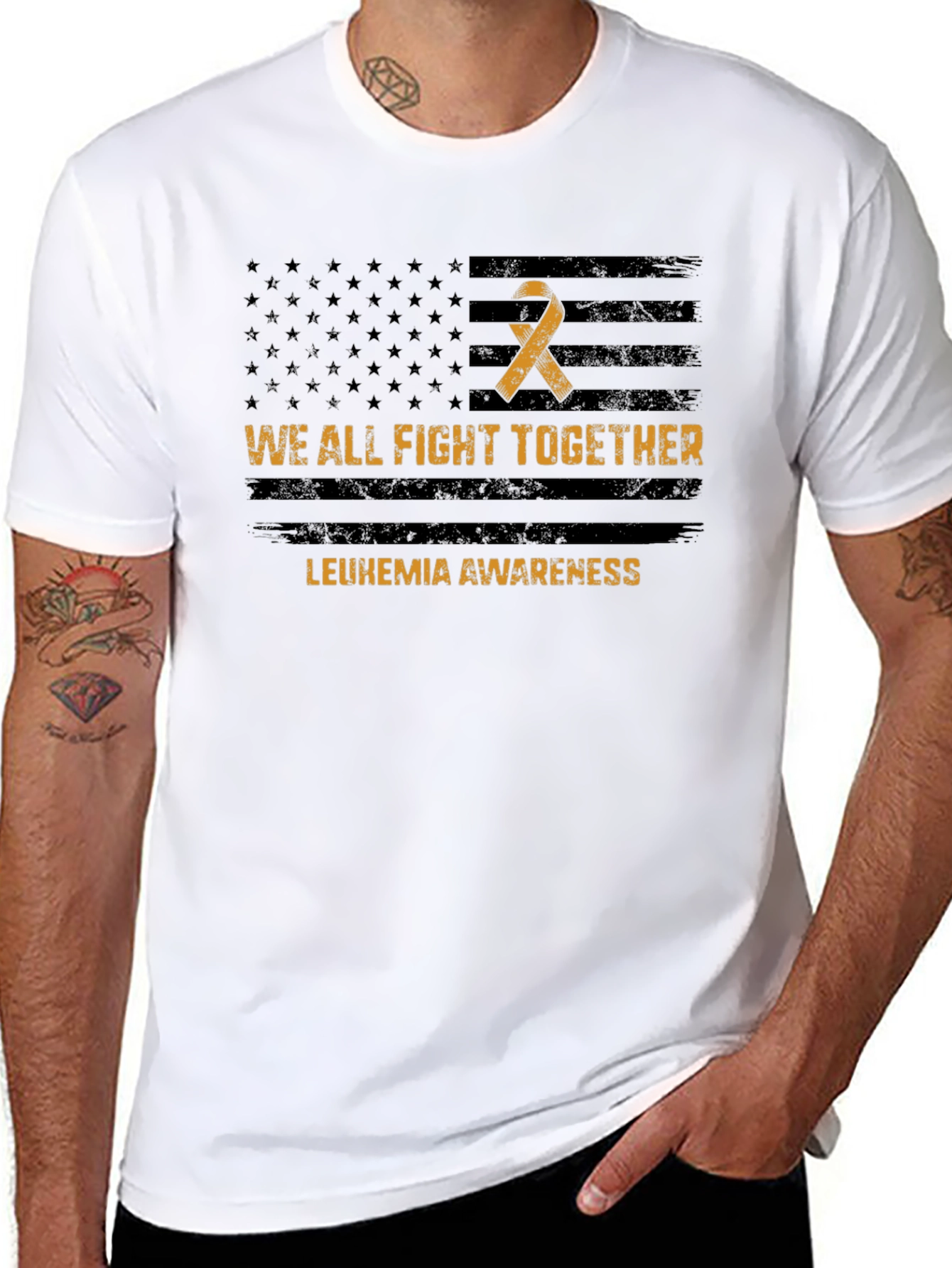 Leukemia Awareness T-Shirt - We All Fight Together Tee