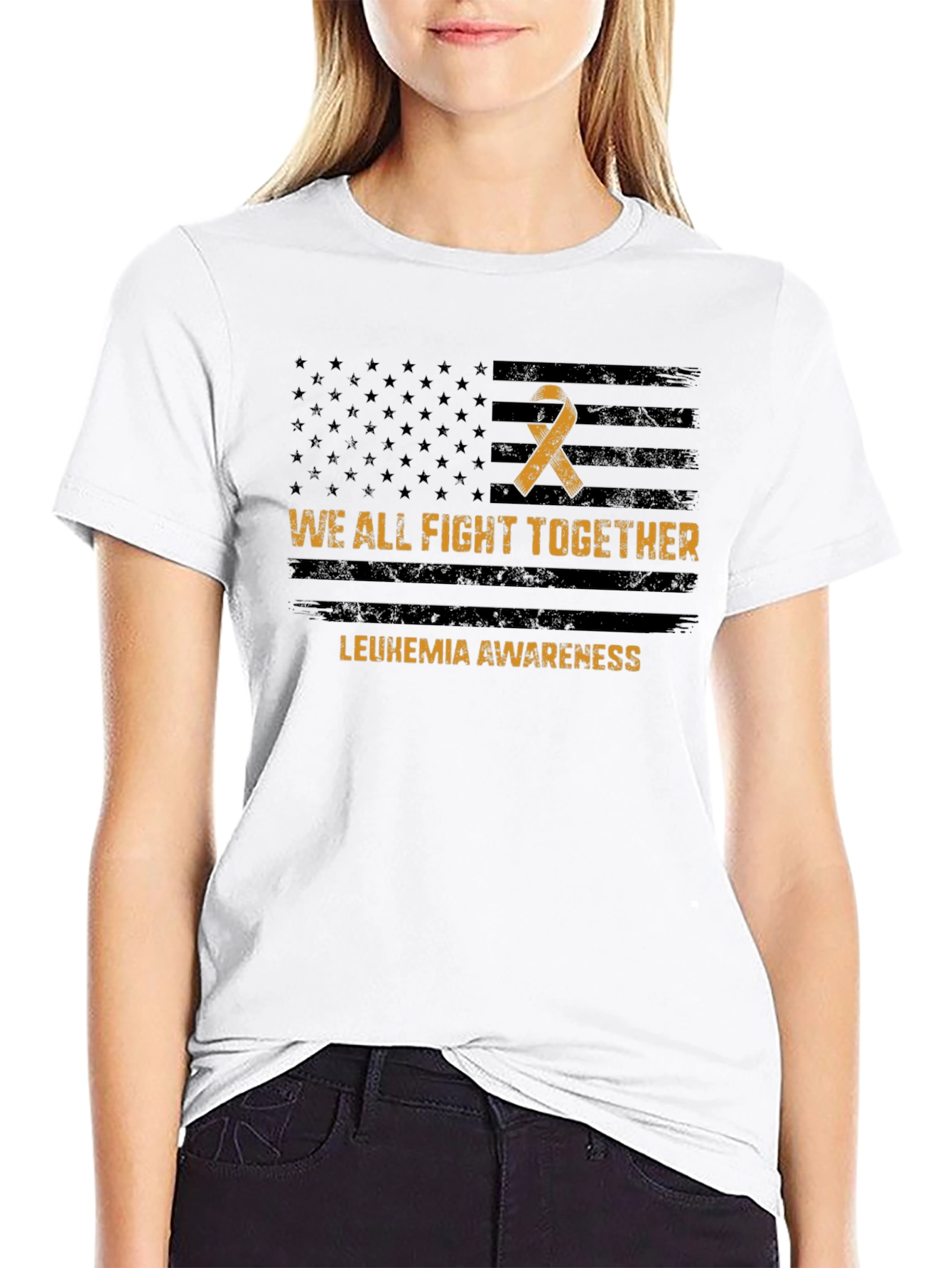 Leukemia Awareness T-Shirt - We All Fight Together Tee