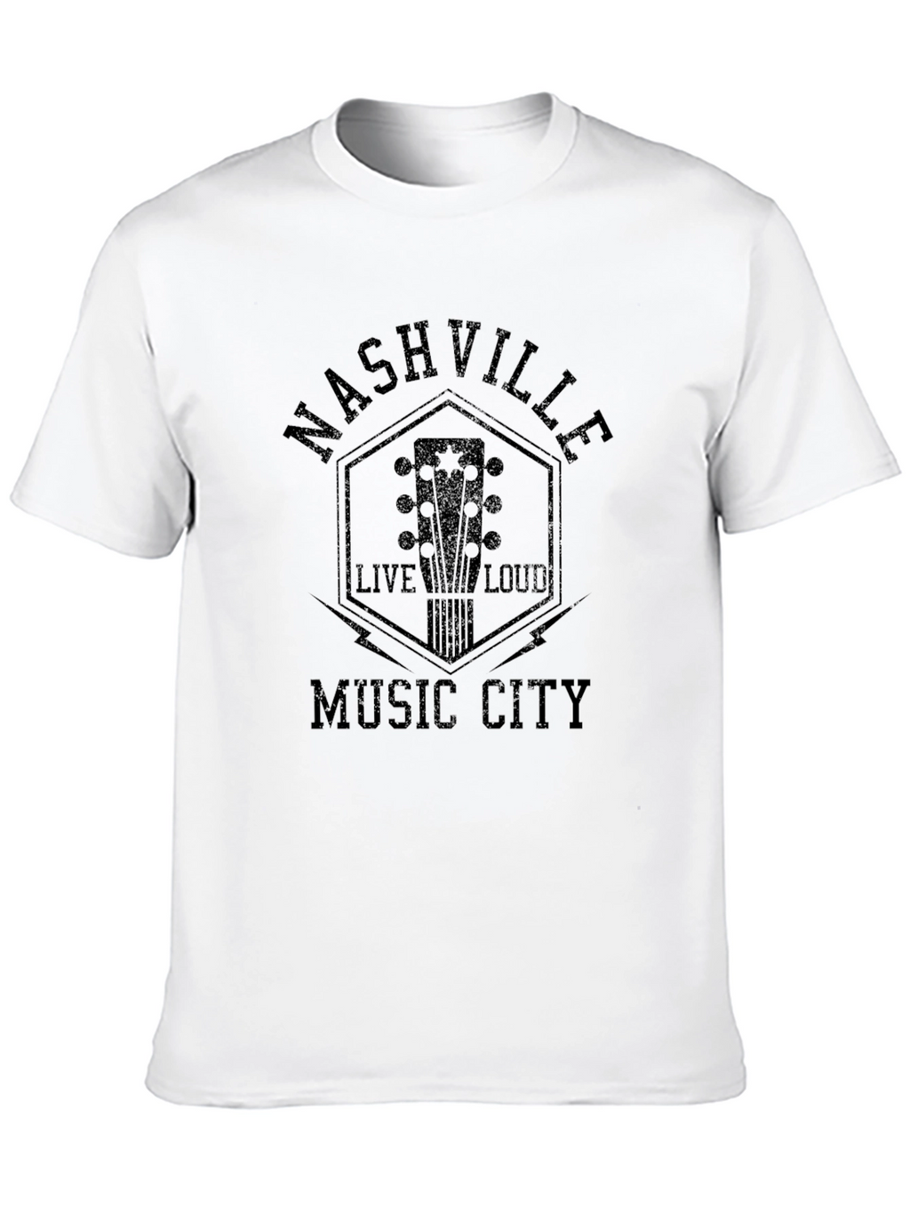 Nashville Music City Black T-Shirt