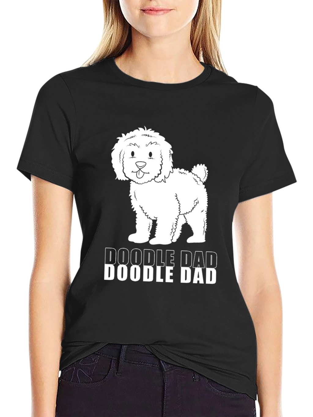 Doodle Dad Black T-Shirt