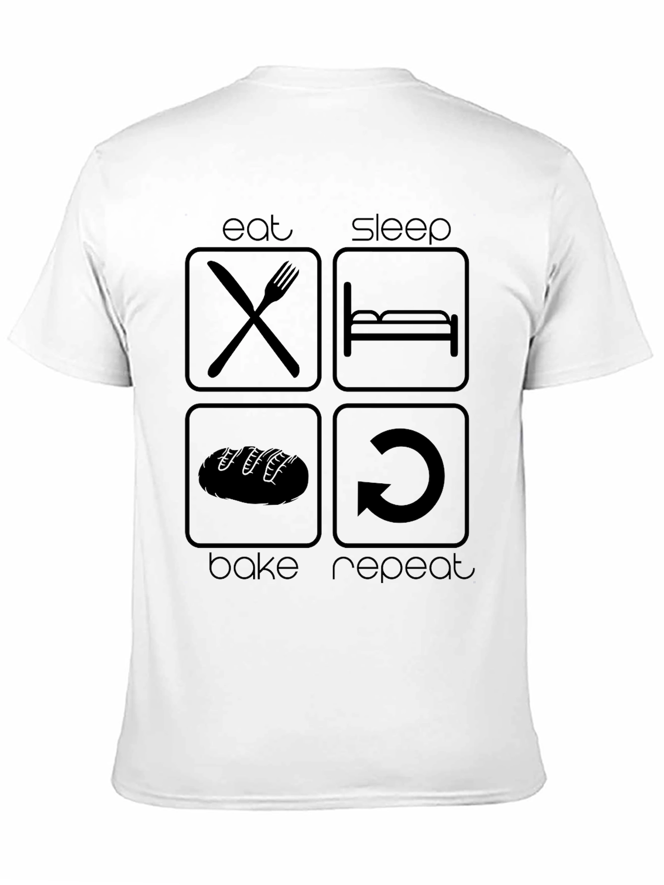 Eat Sleep Bake Repeat Graphic T-Shirt