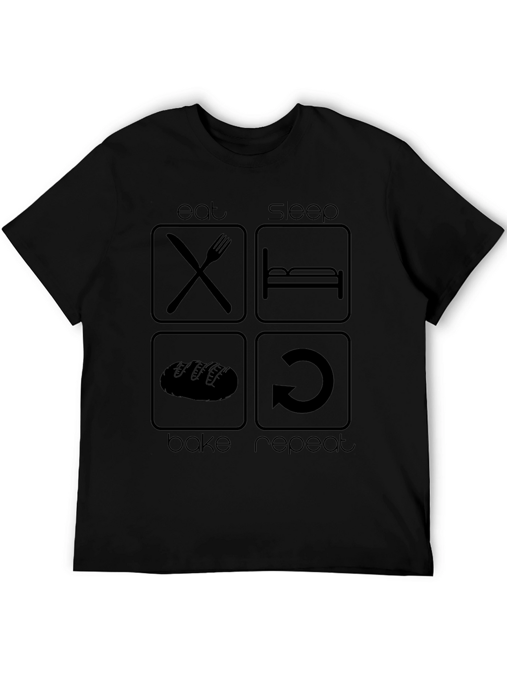 Eat Sleep Bake Repeat Graphic T-Shirt