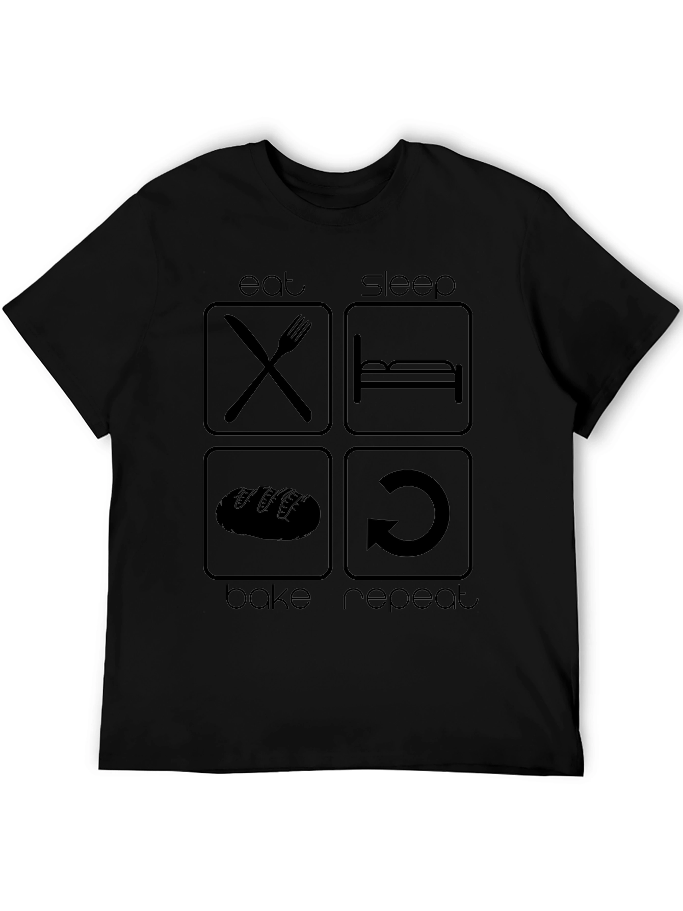 Eat Sleep Bake Repeat Graphic T-Shirt