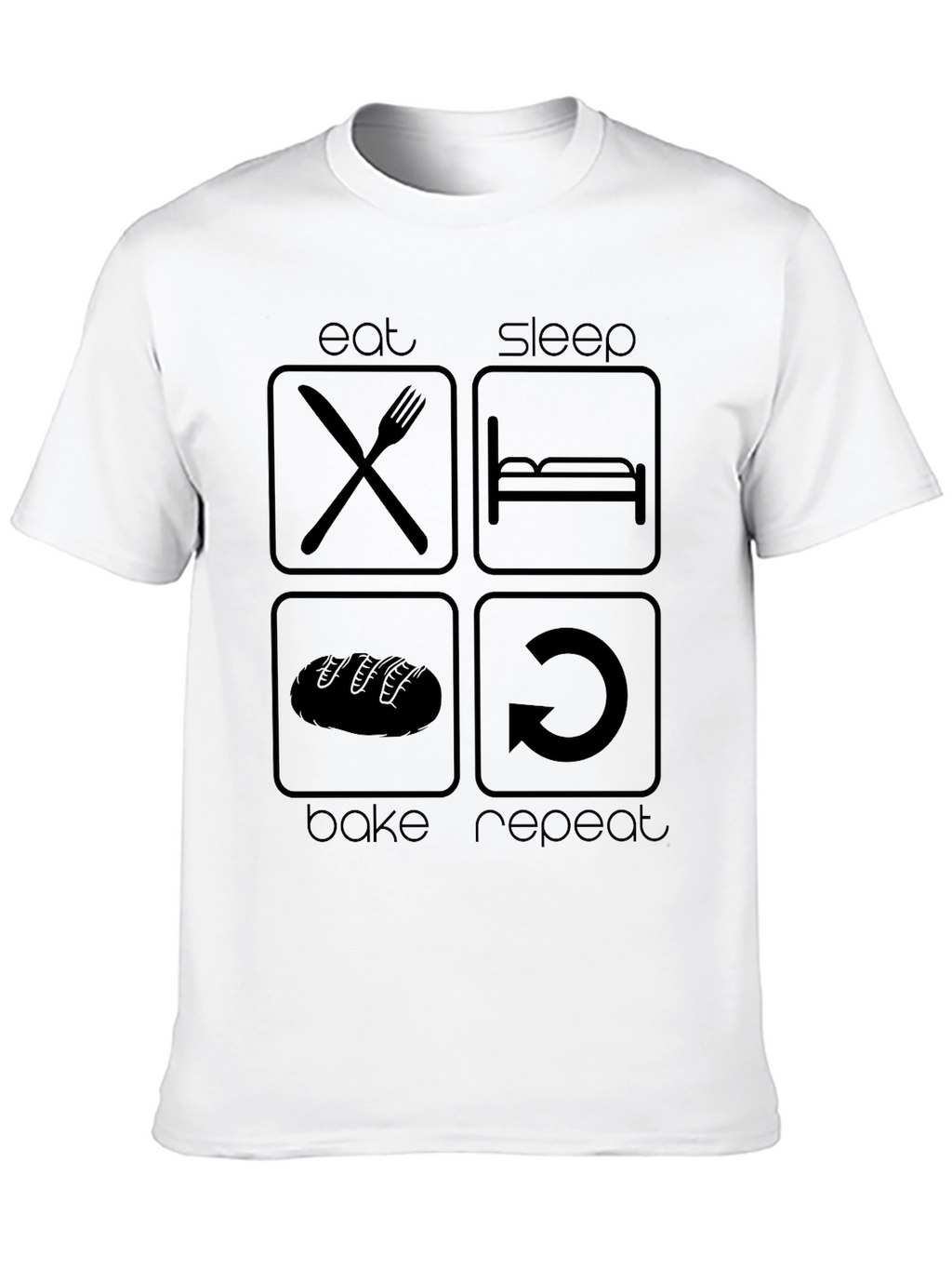 Eat Sleep Bake Repeat Graphic T-Shirt