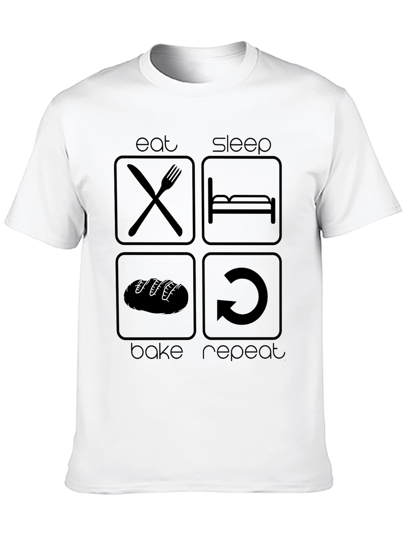 Eat Sleep Bake Repeat Graphic T-Shirt