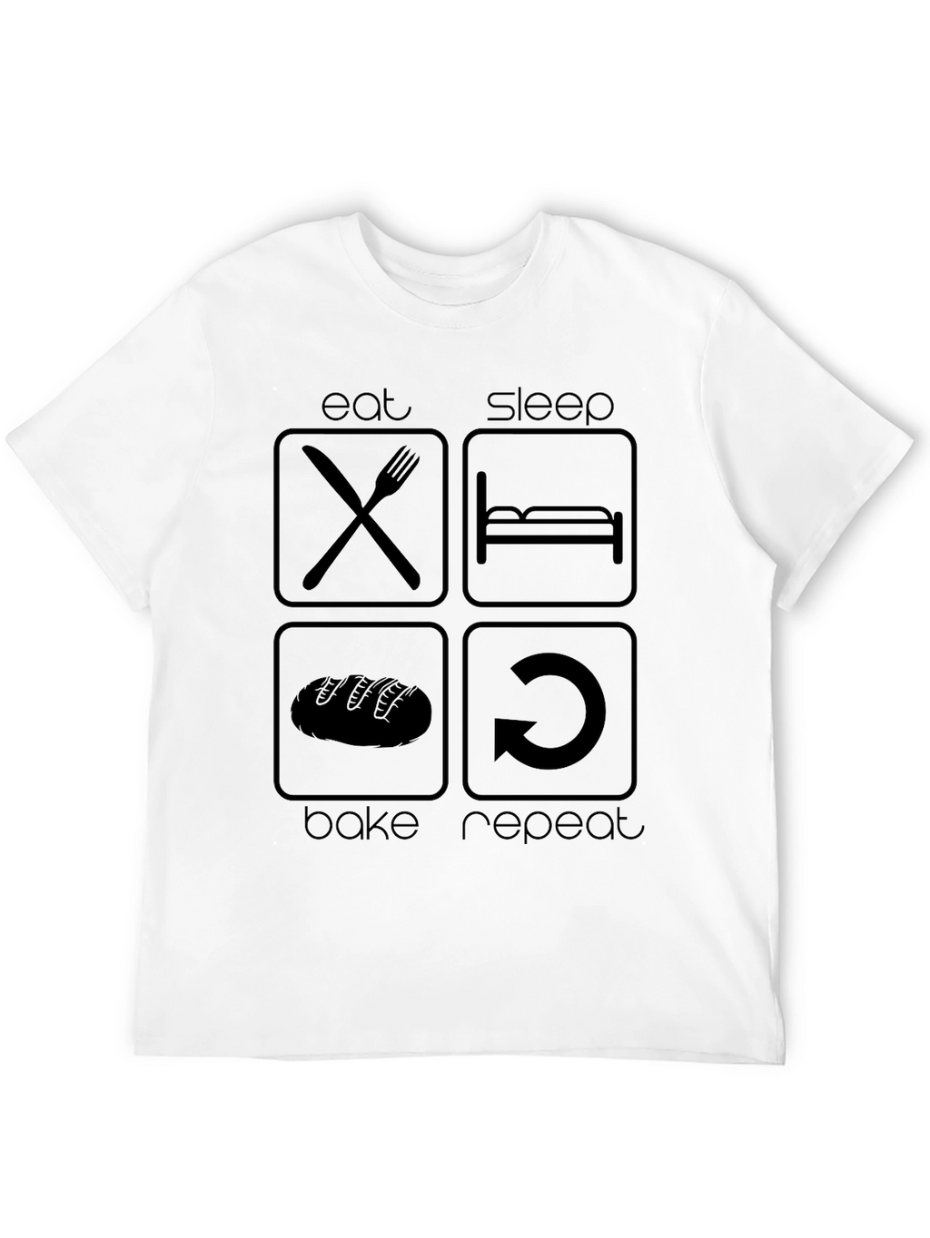 Eat Sleep Bake Repeat Graphic T-Shirt