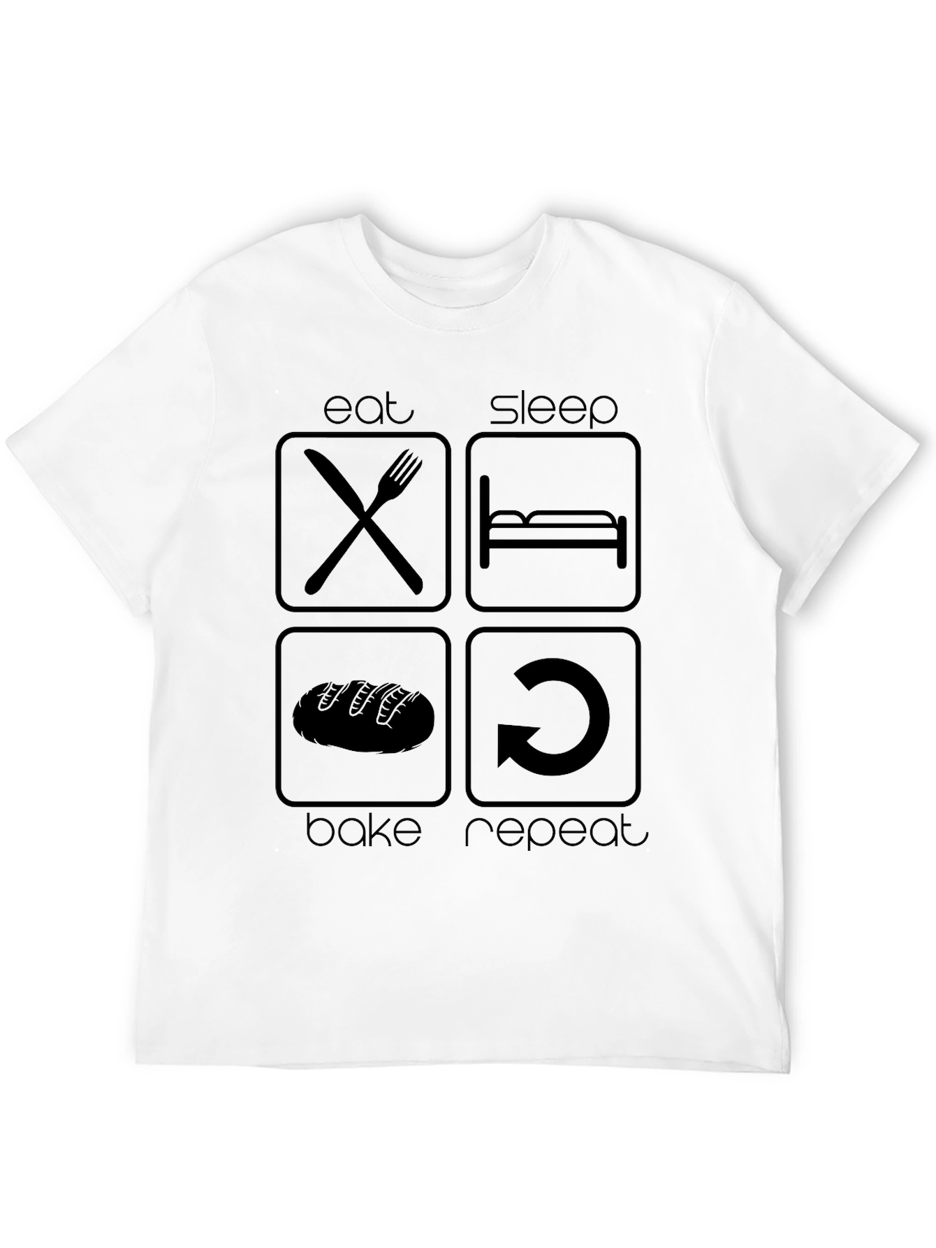 Eat Sleep Bake Repeat Graphic T-Shirt