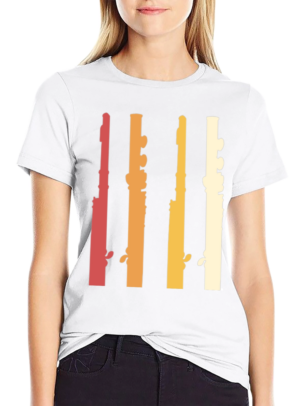 Retro Flute Musician T-Shirt