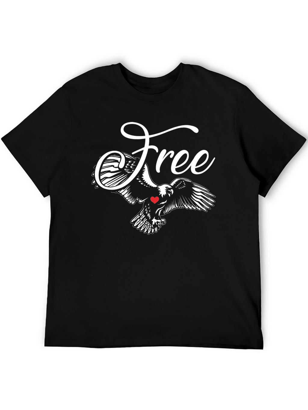 Freedom Eagle Graphic Tee - Black Casual Shirt