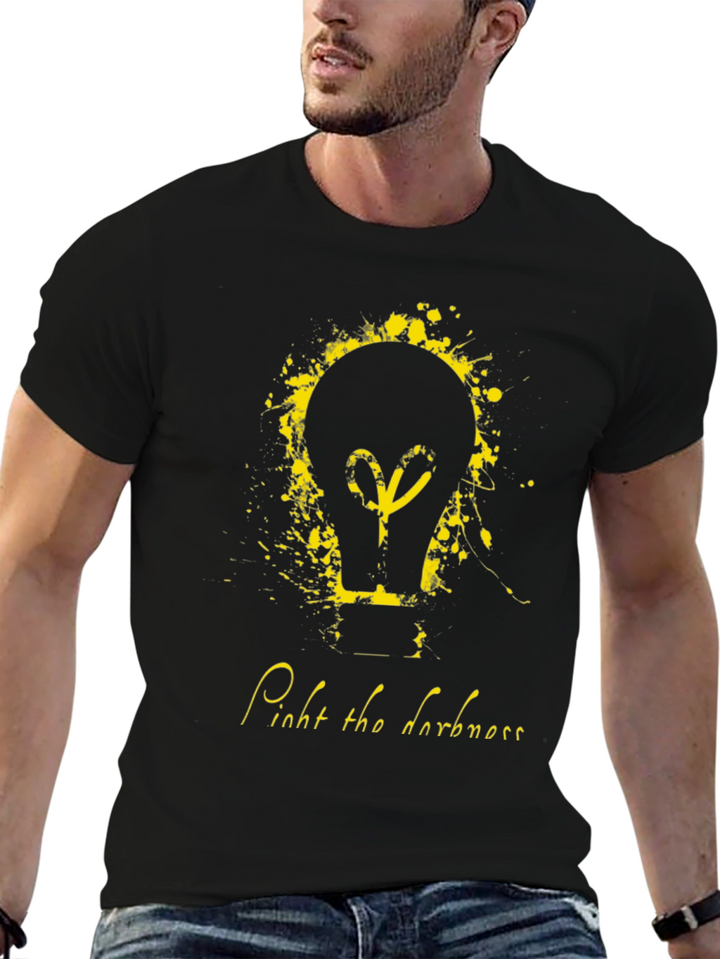 Mens Light the Darkness Graphic Tee