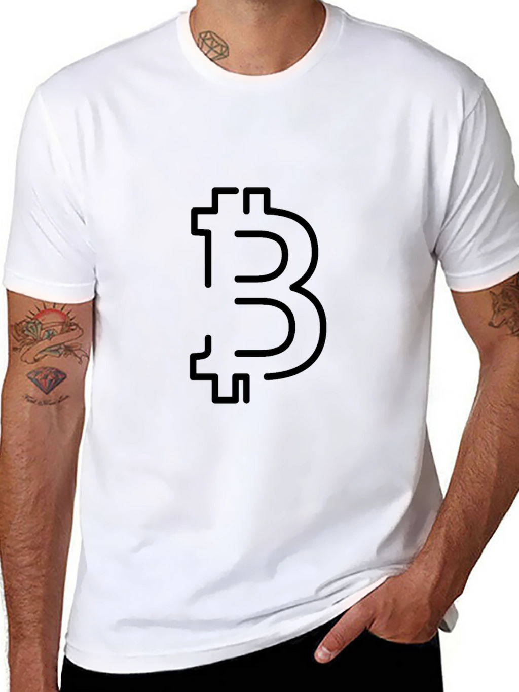 Bitcoin Logo Black T-Shirt Crypto Currency Tee