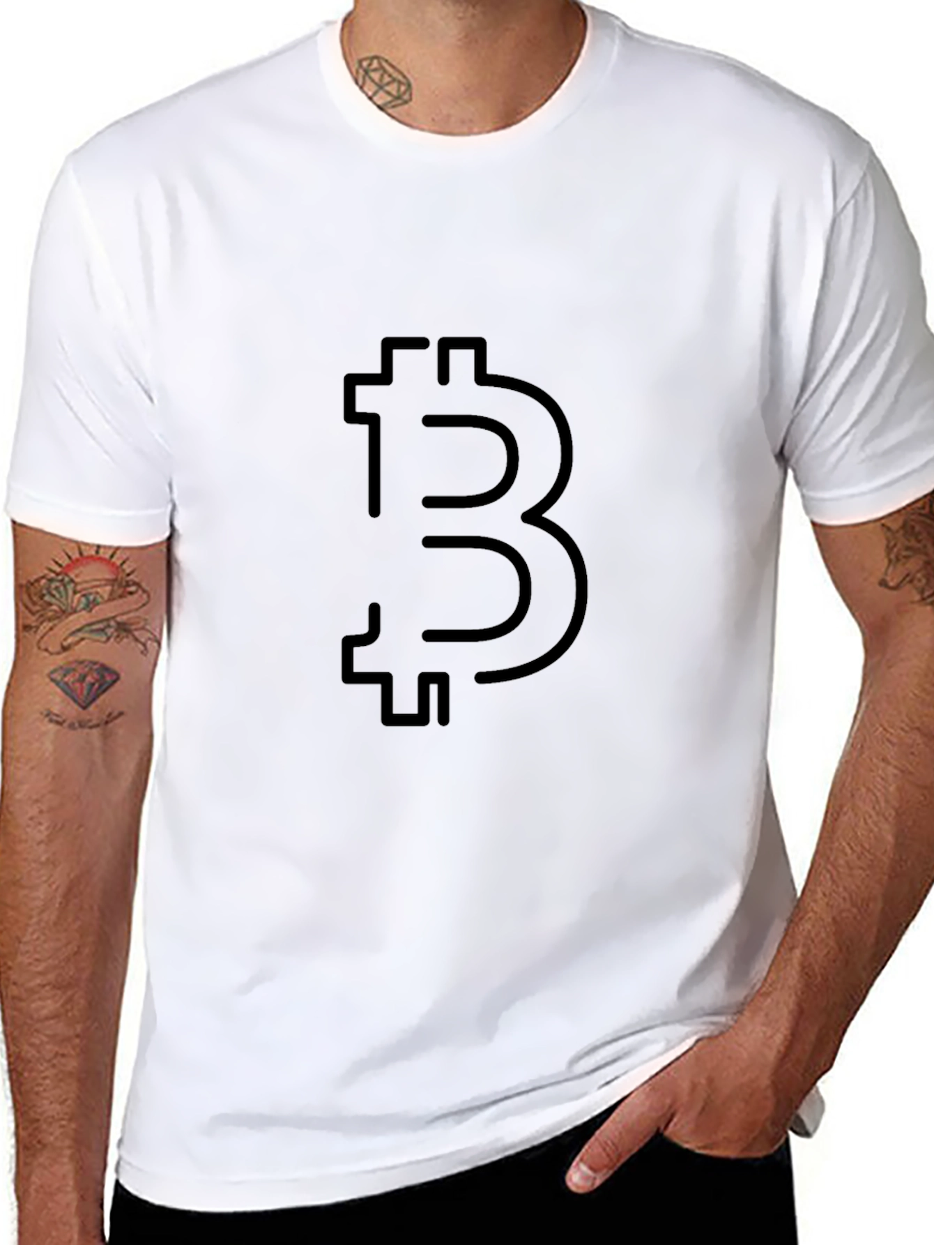 Bitcoin Logo Black T-Shirt Crypto Currency Tee