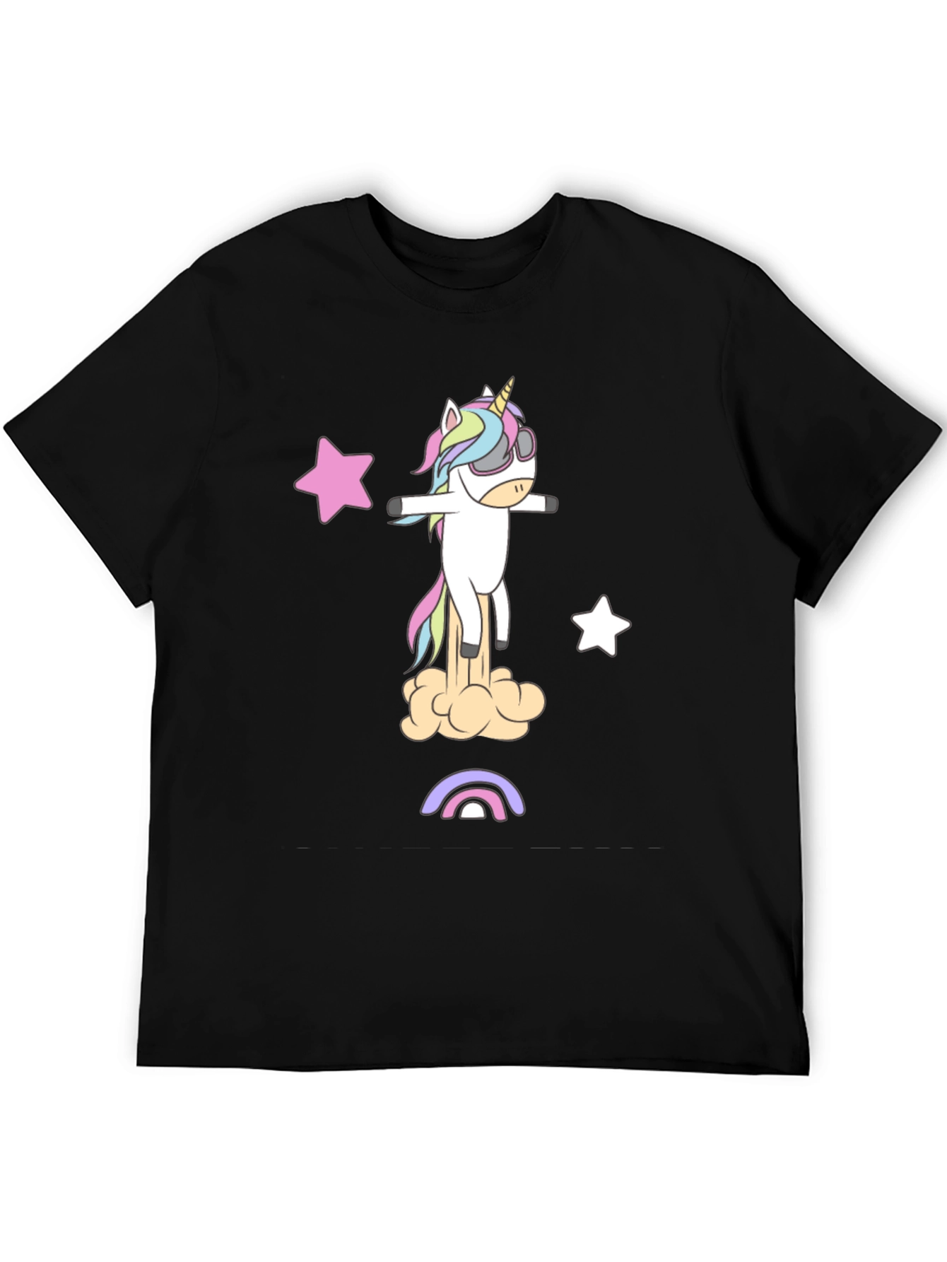 Funny Unicorn T-Shirt - Rainbow Stars Tee