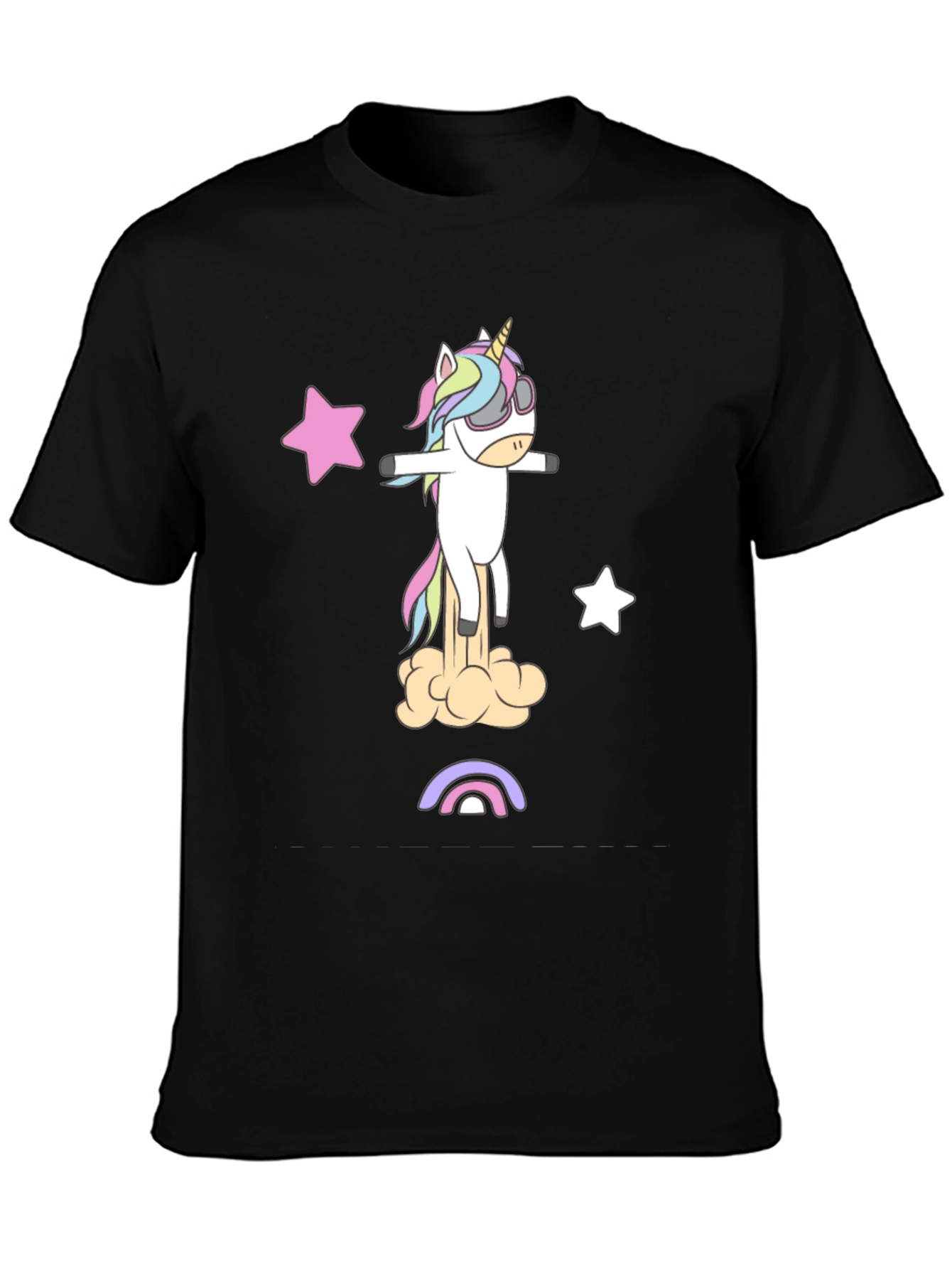 Funny Unicorn T-Shirt - Rainbow Stars Tee