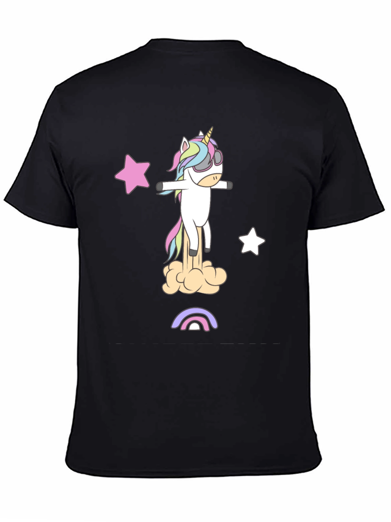 Funny Unicorn T-Shirt - Rainbow Stars Tee