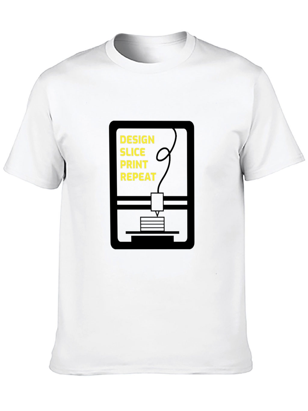 Design Slice Print Repeat Black T-Shirt