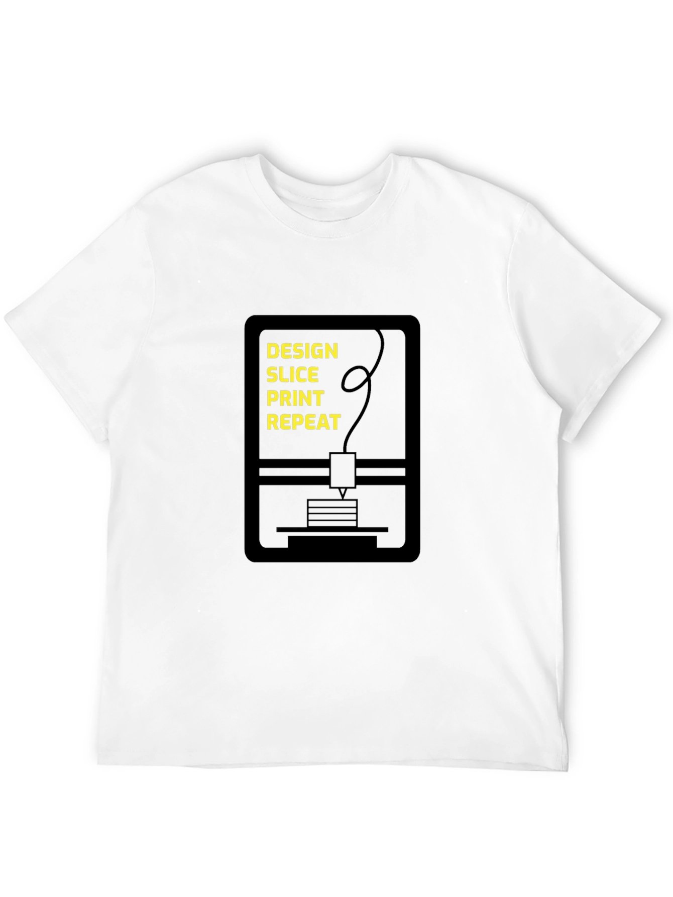 Design Slice Print Repeat Black T-Shirt