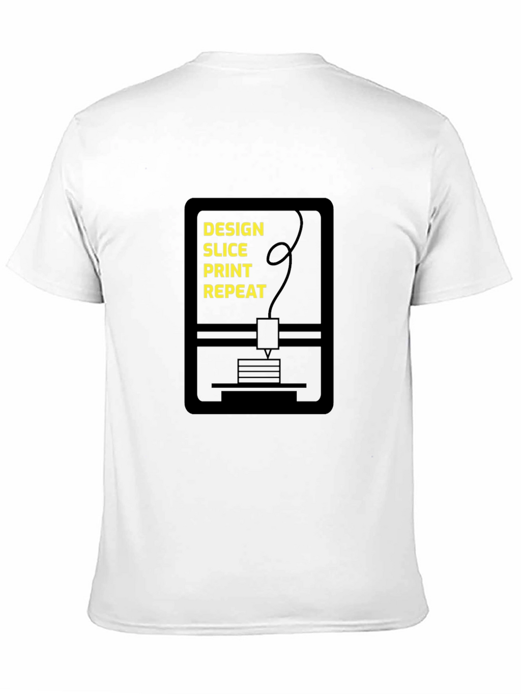 Design Slice Print Repeat Black T-Shirt