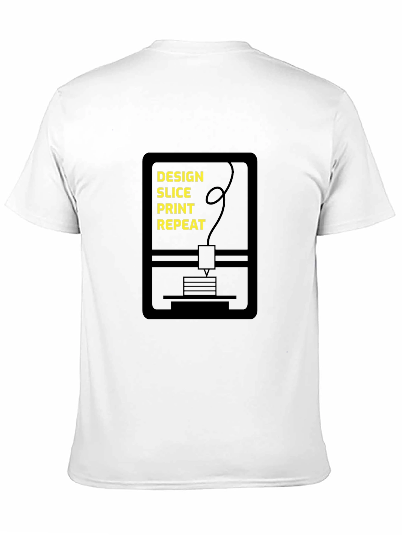 Design Slice Print Repeat Black T-Shirt