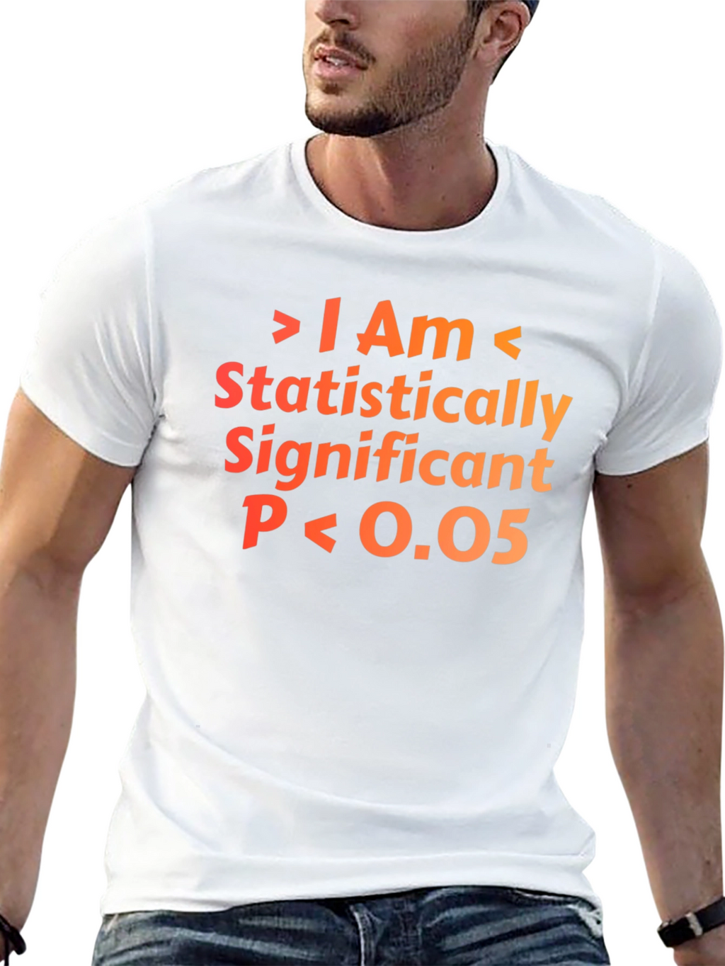 Statistically Significant P<0.05 T-Shirt - Black Cotton Blend