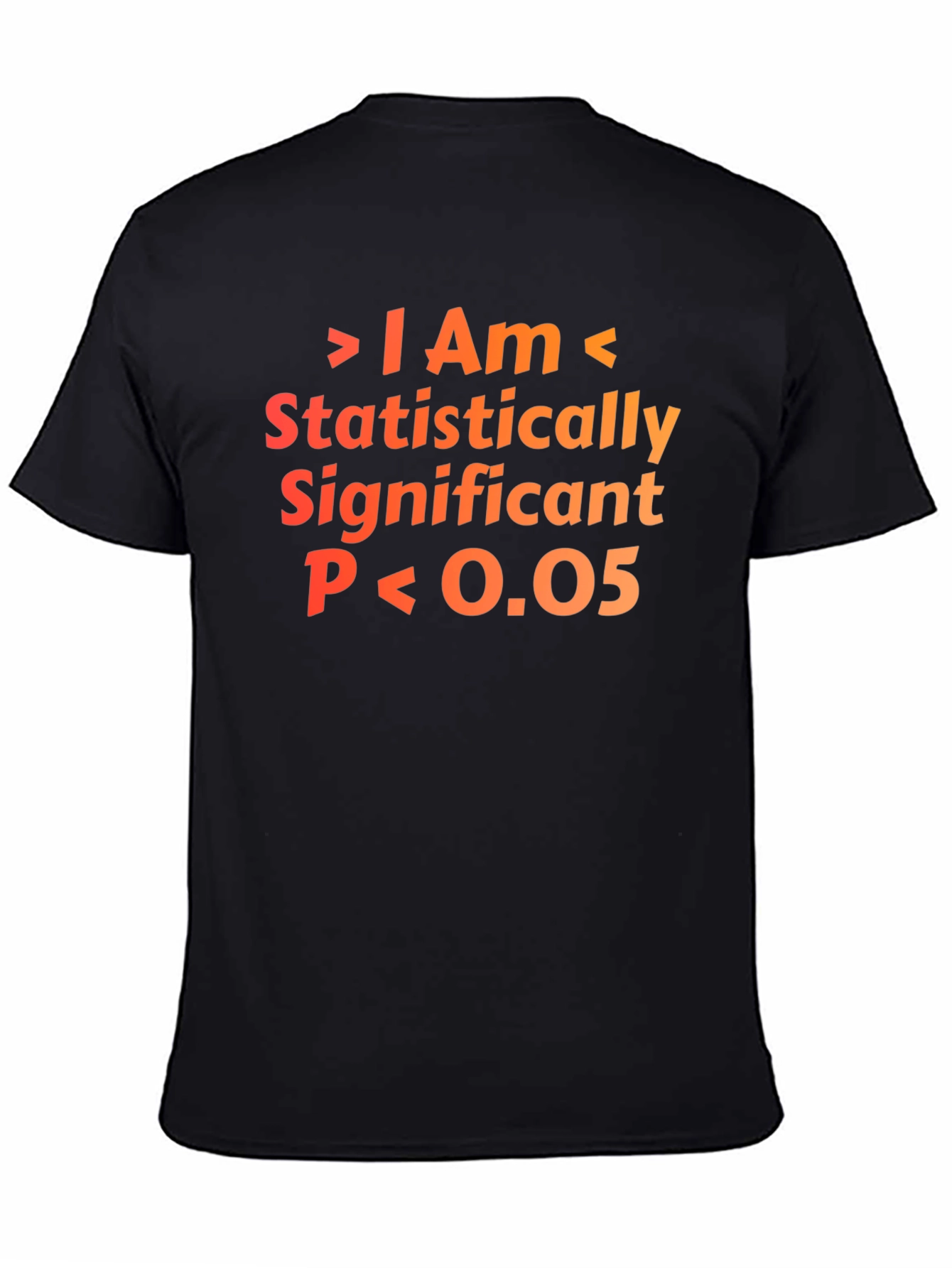 Statistically Significant P<0.05 T-Shirt - Black Cotton Blend