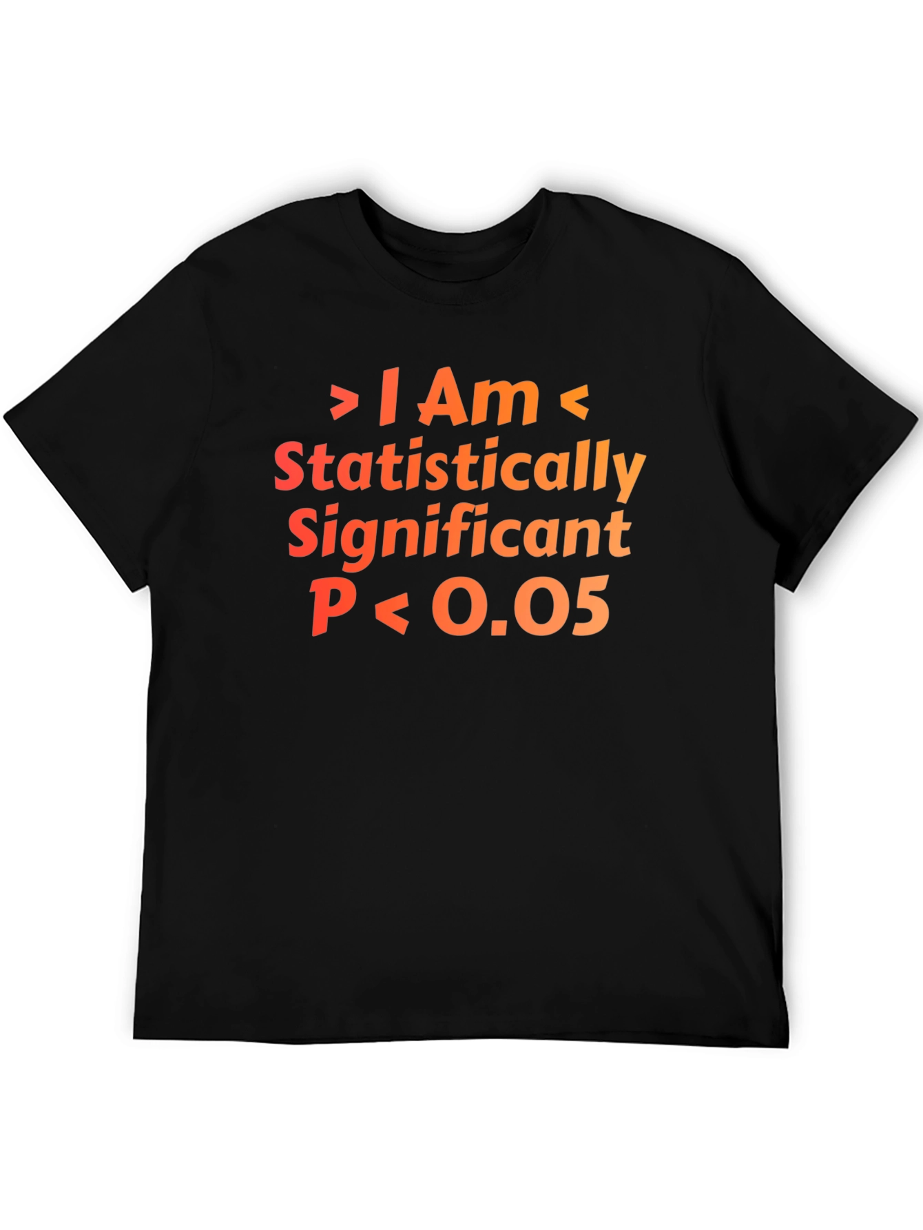 Statistically Significant P<0.05 T-Shirt - Black Cotton Blend