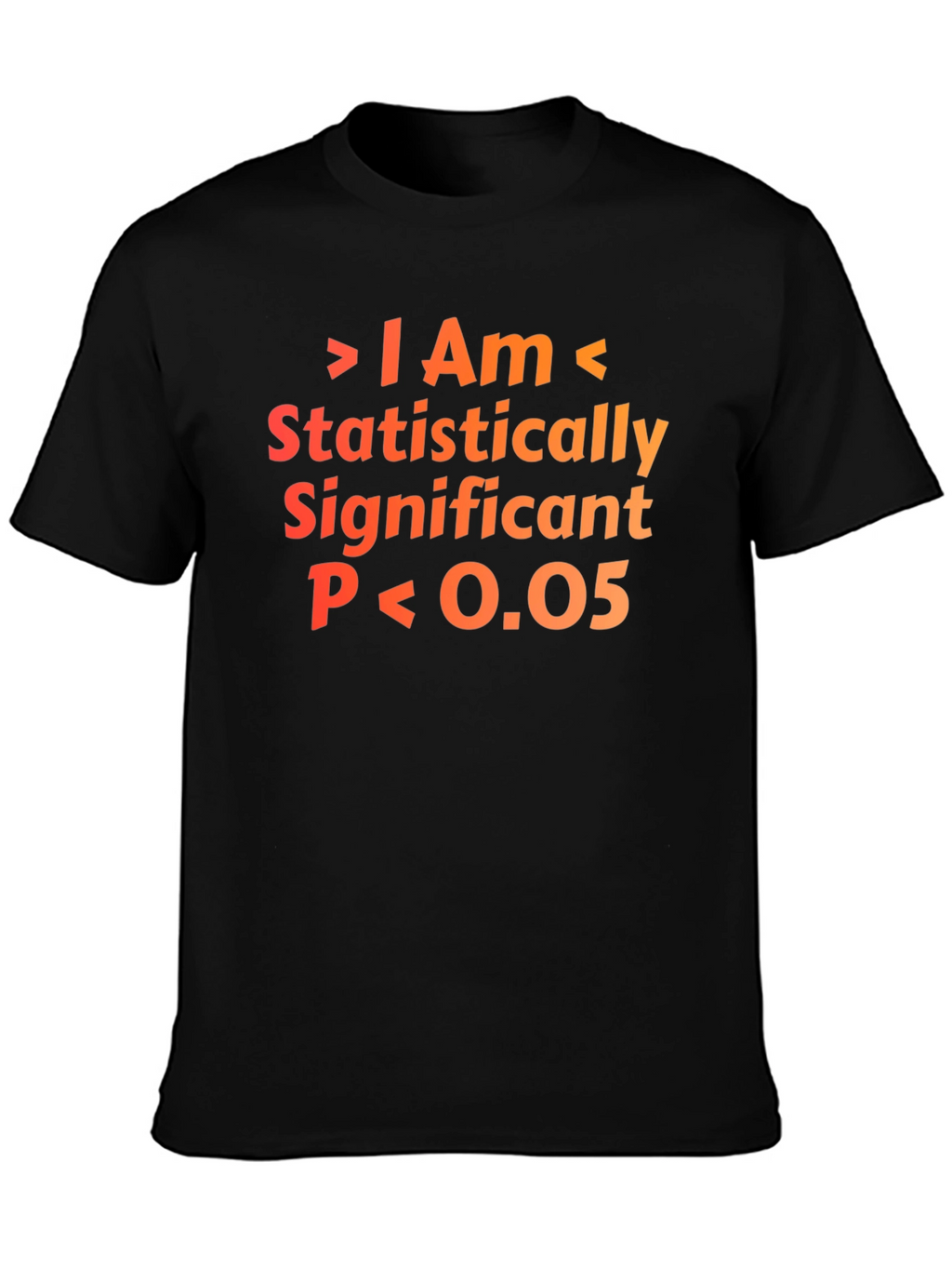 Statistically Significant P<0.05 T-Shirt - Black Cotton Blend