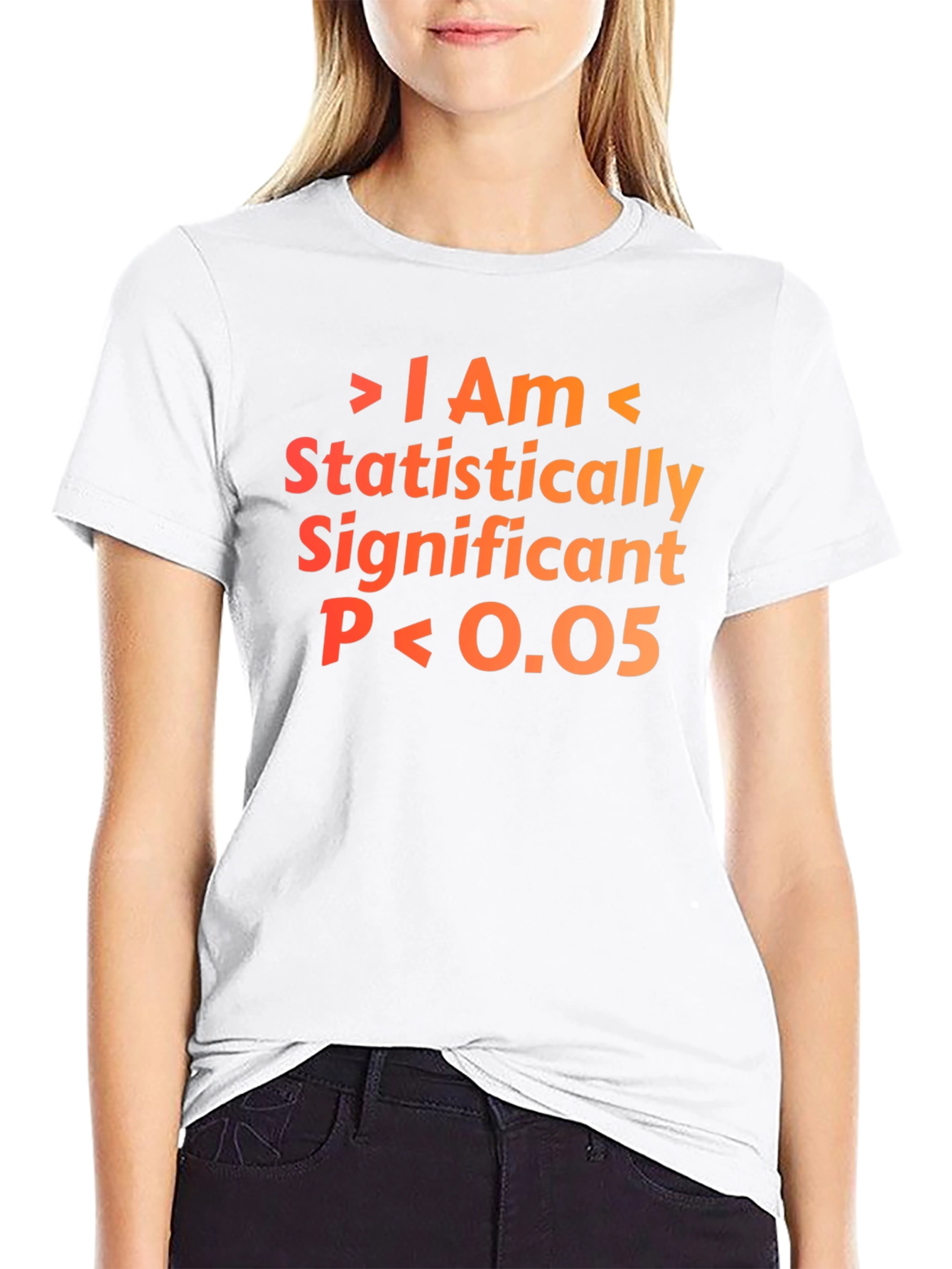 Statistically Significant P<0.05 T-Shirt - Black Cotton Blend