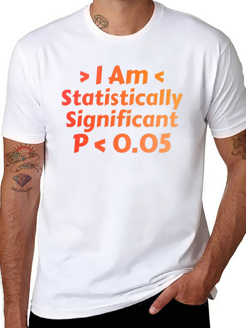 Statistically Significant P<0.05 T-Shirt - Black Cotton Blend