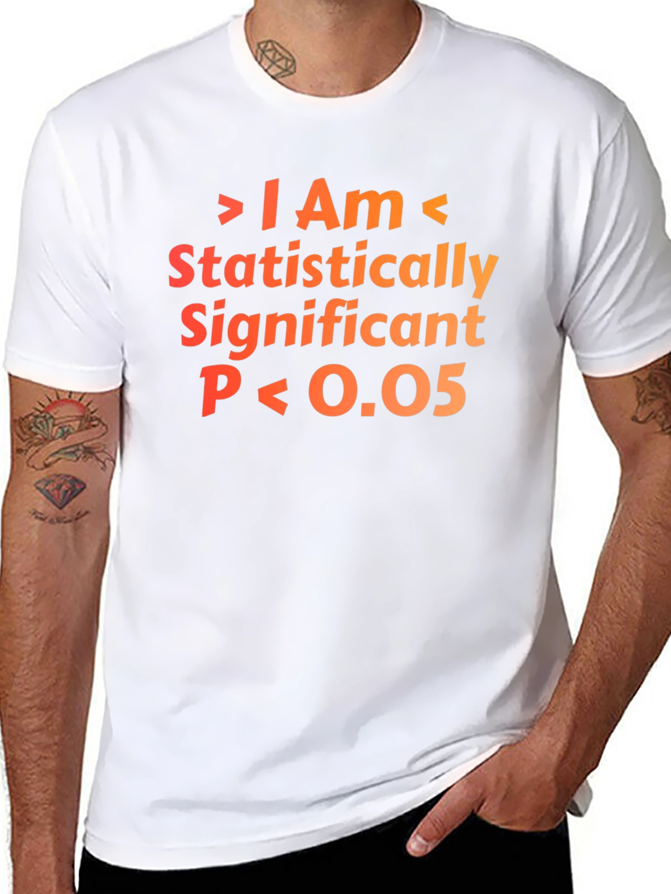 Statistically Significant P<0.05 T-Shirt - Black Cotton Blend