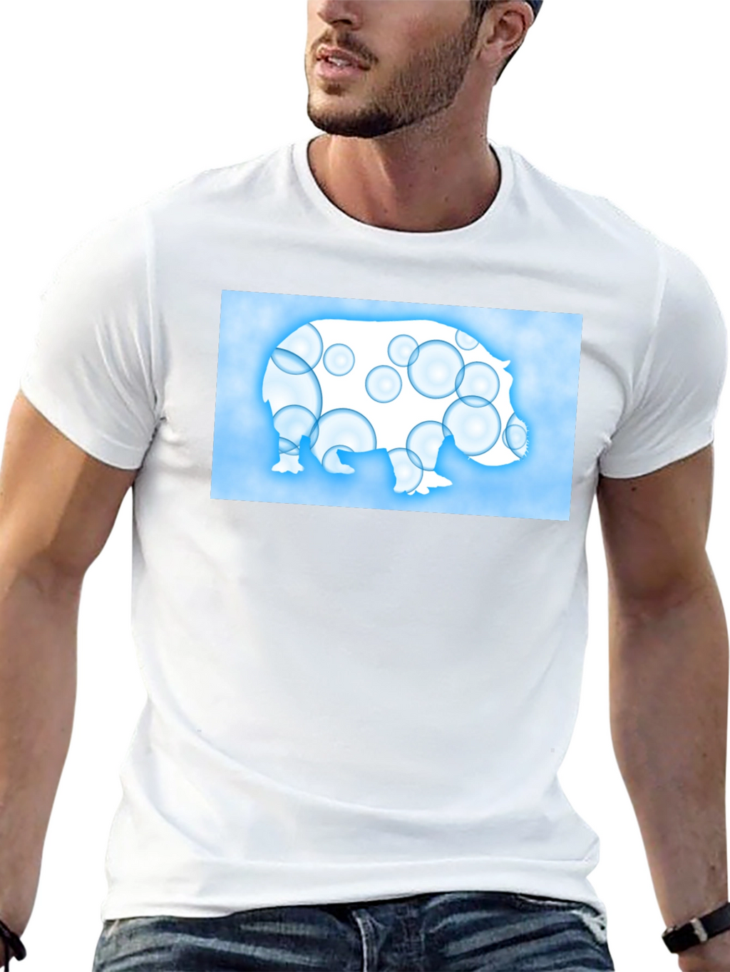 Bubble Hippo T-Shirt - Unique Design