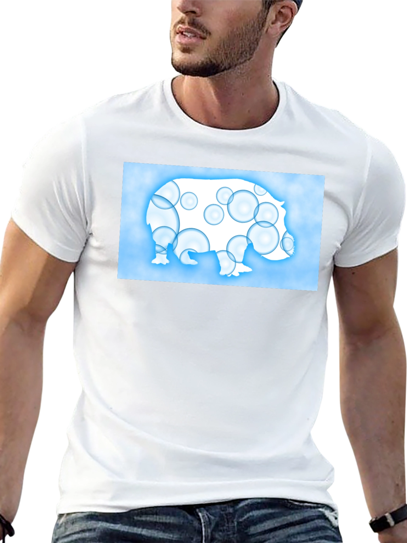 Bubble Hippo T-Shirt - Unique Design