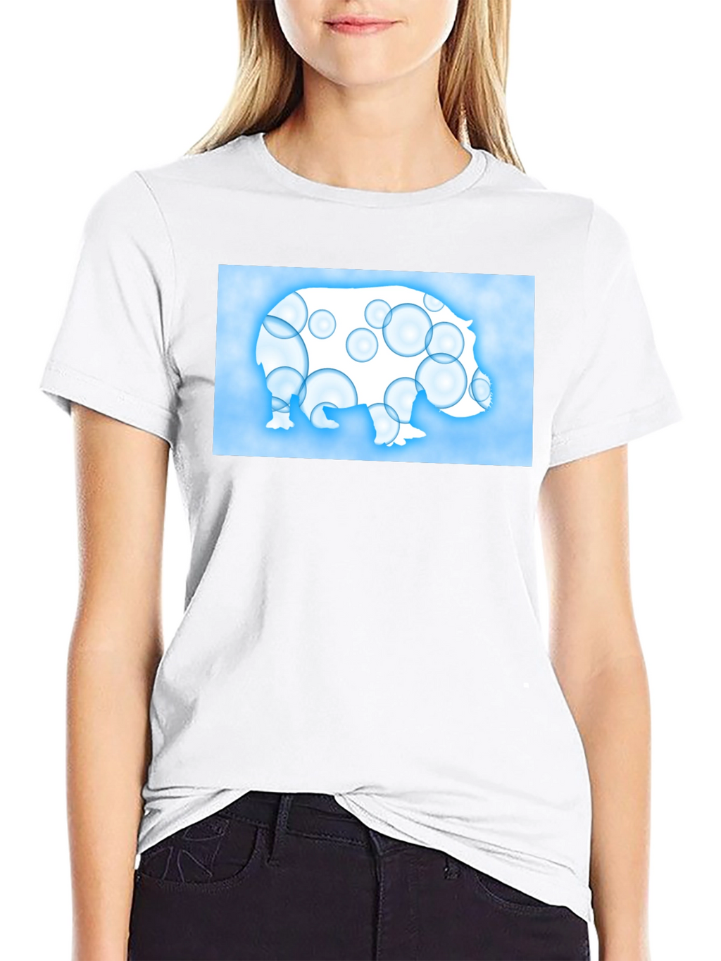 Bubble Hippo T-Shirt - Unique Design