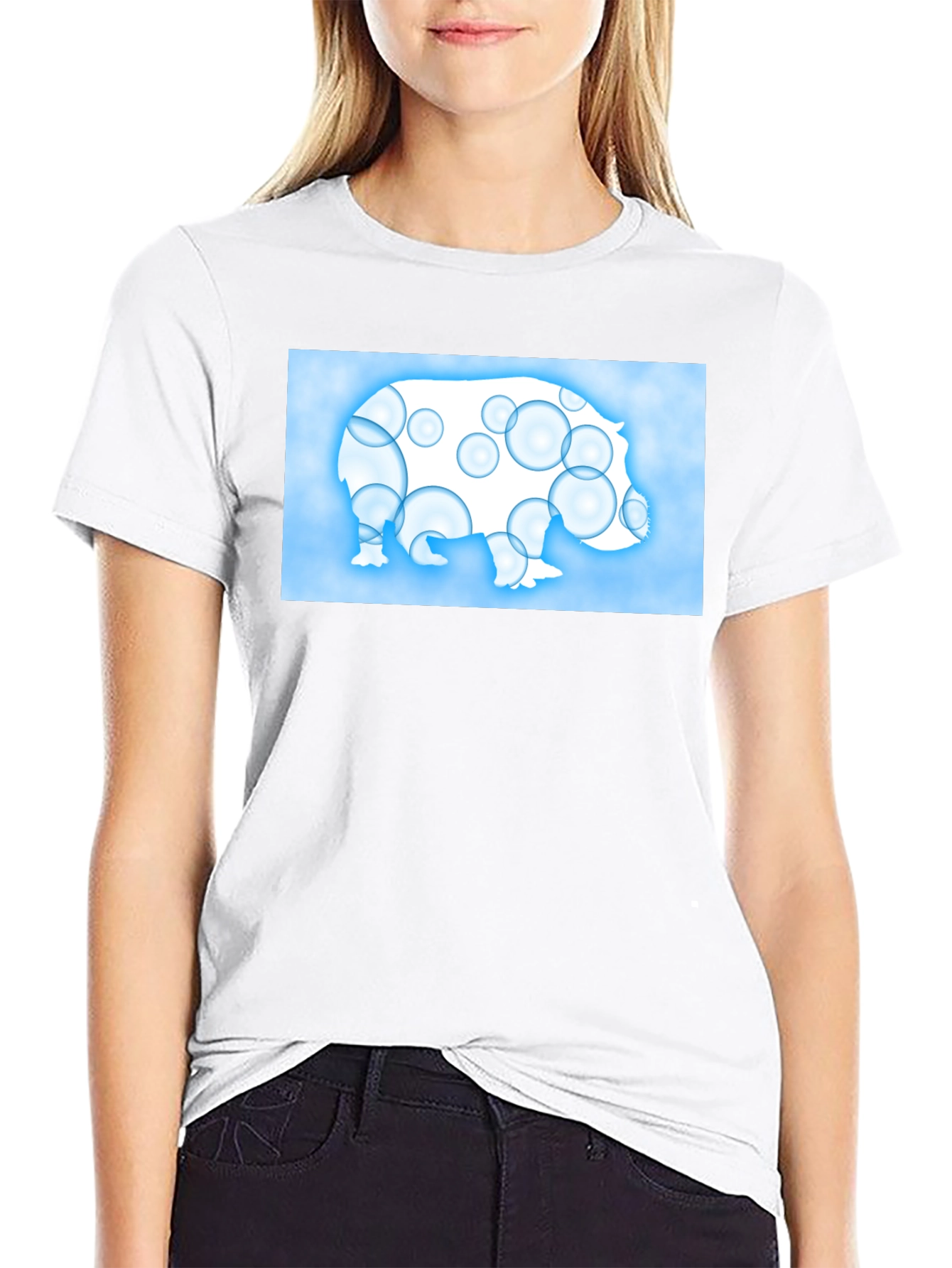 Bubble Hippo T-Shirt - Unique Design