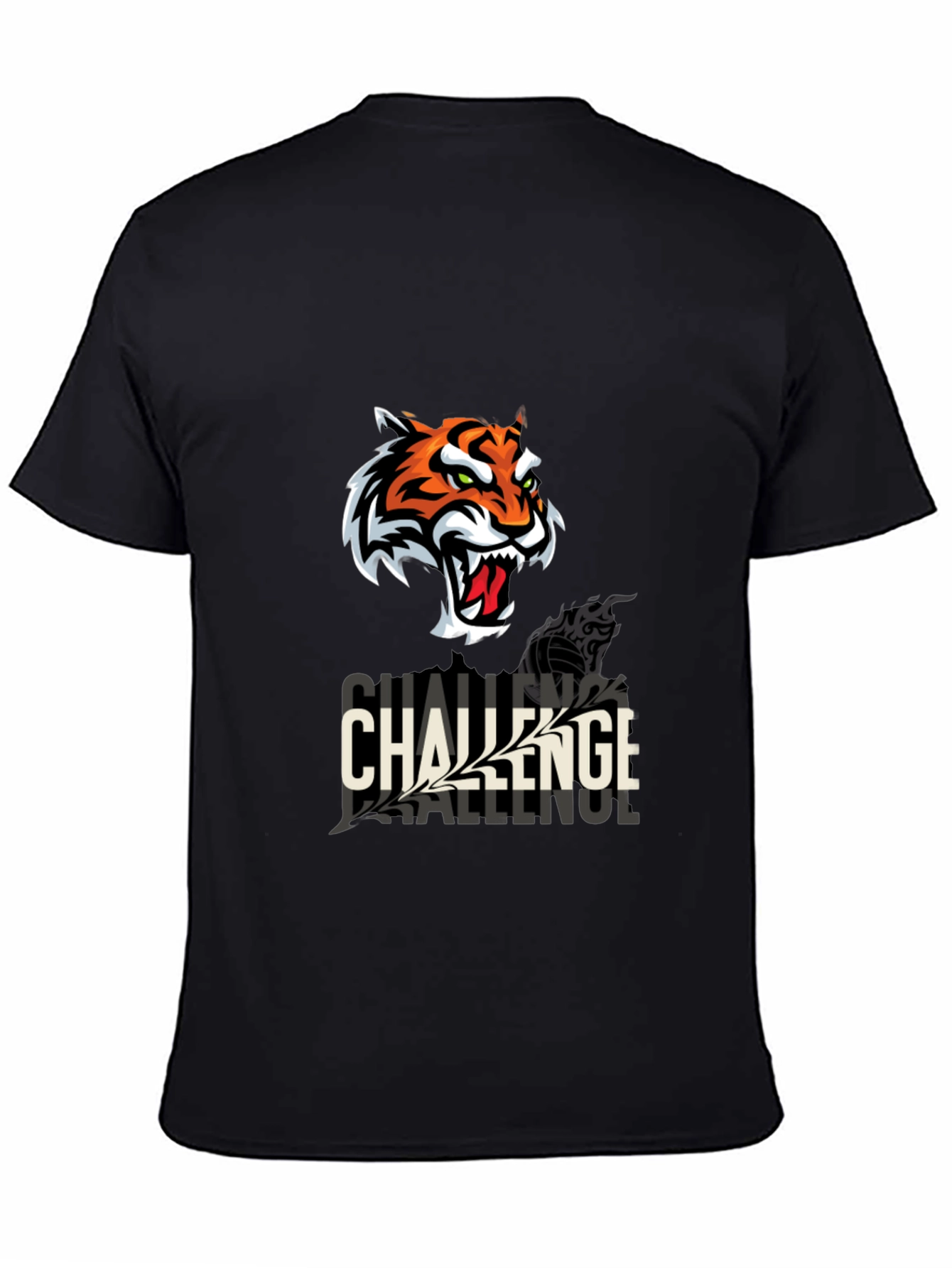 Challenge Tiger Graphic T-Shirt - Black