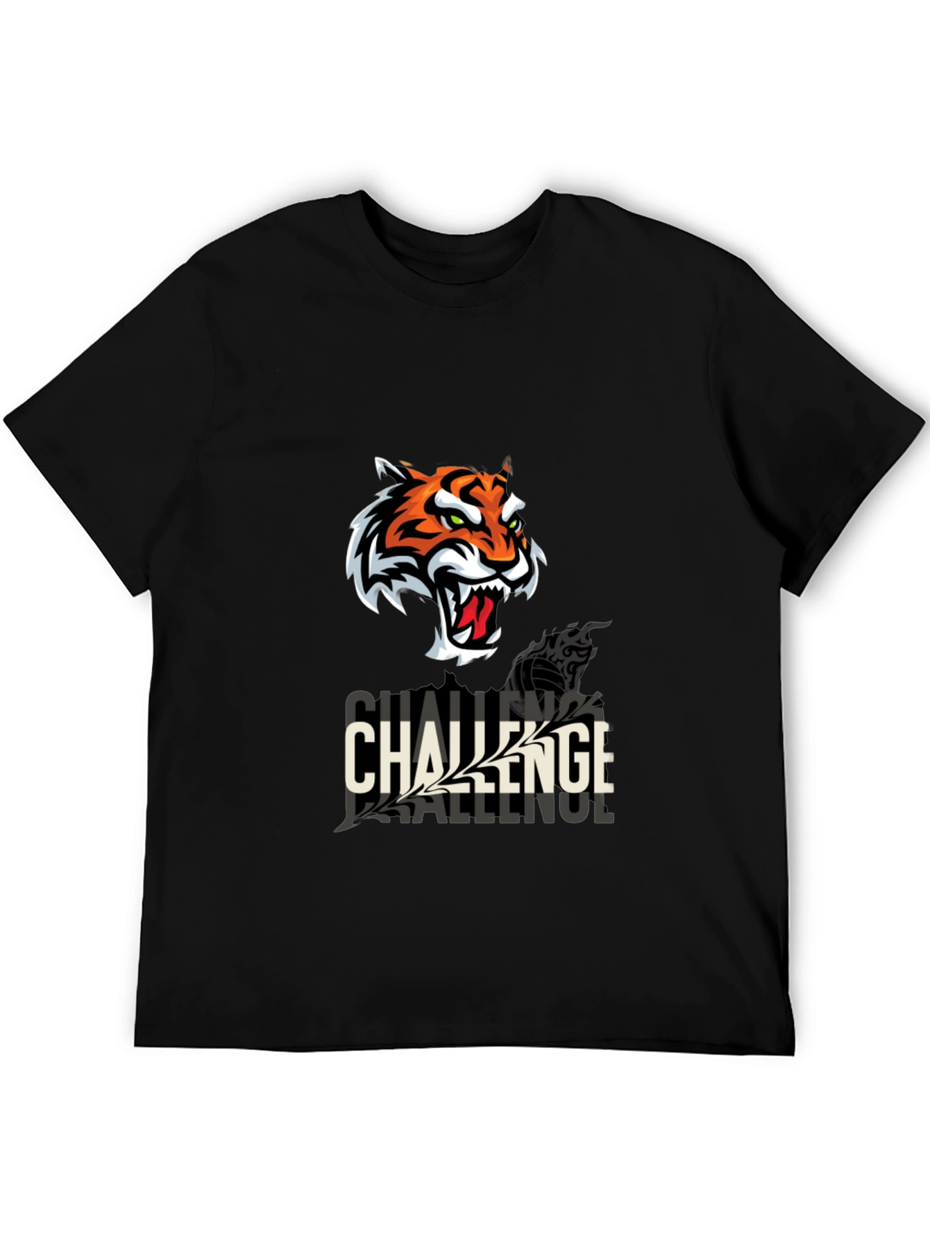 Challenge Tiger Graphic T-Shirt - Black