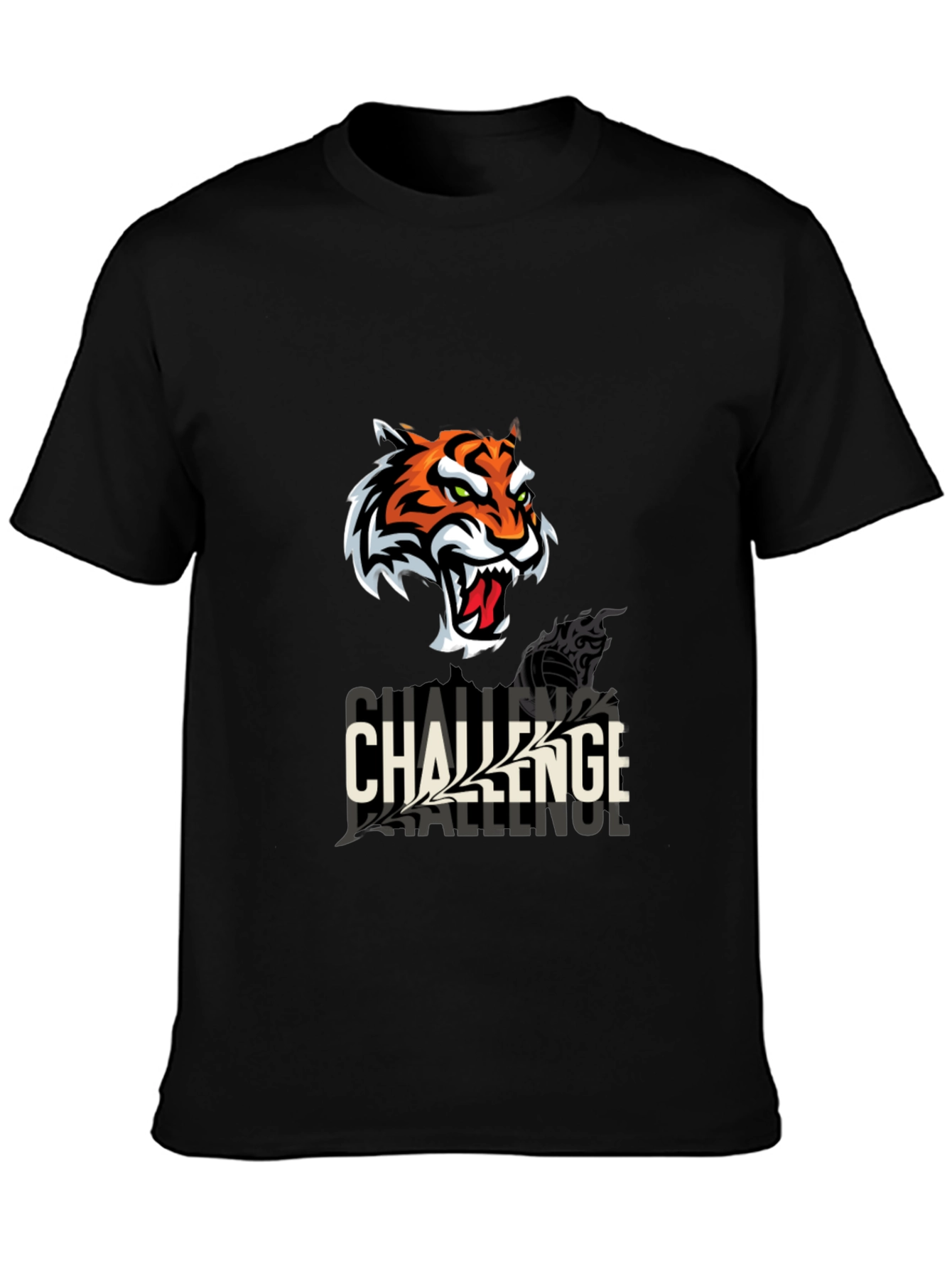 Challenge Tiger Graphic T-Shirt - Black