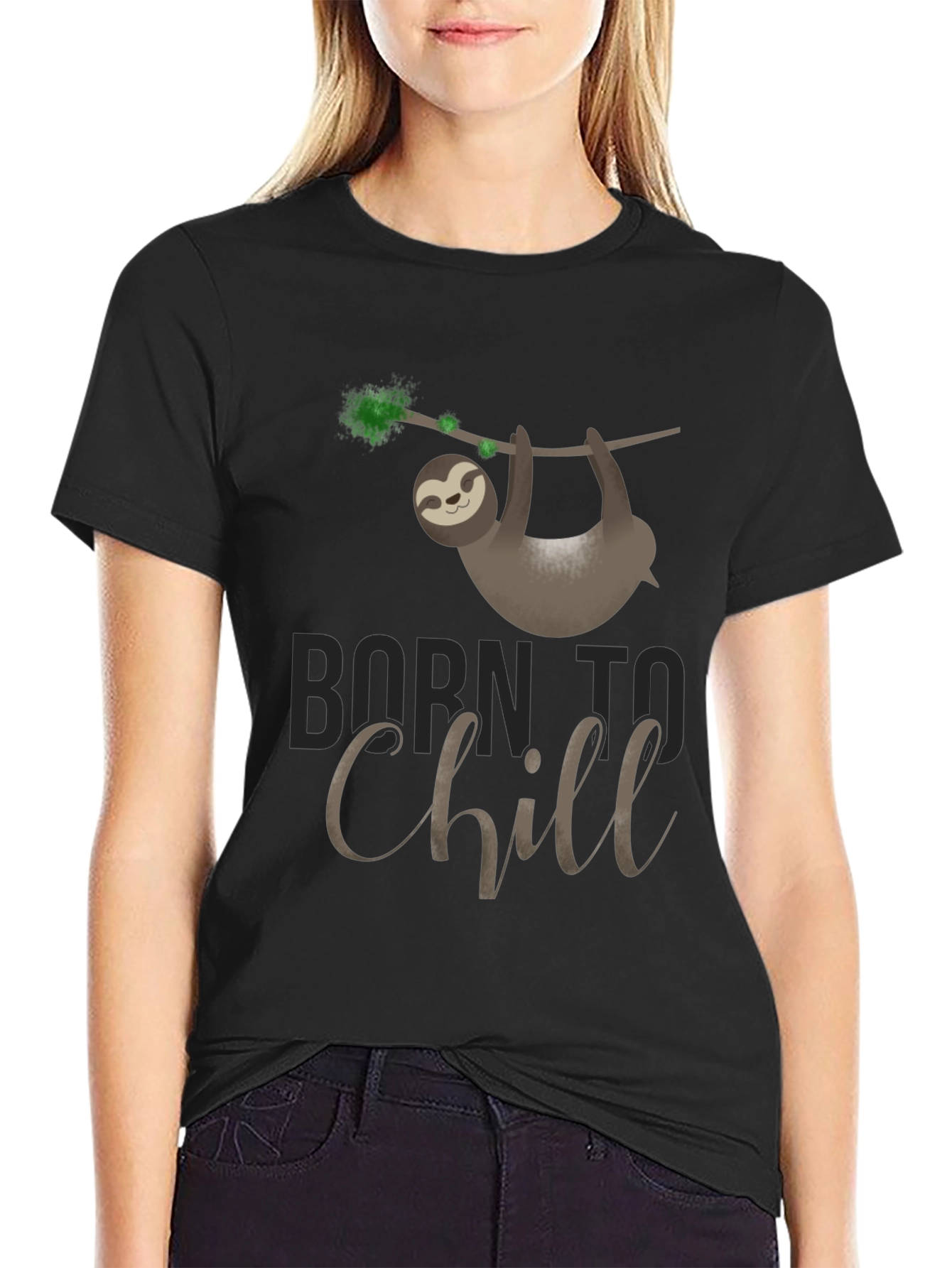 Born to Chill Sloth Graphic Tee - Relaxed Fit
