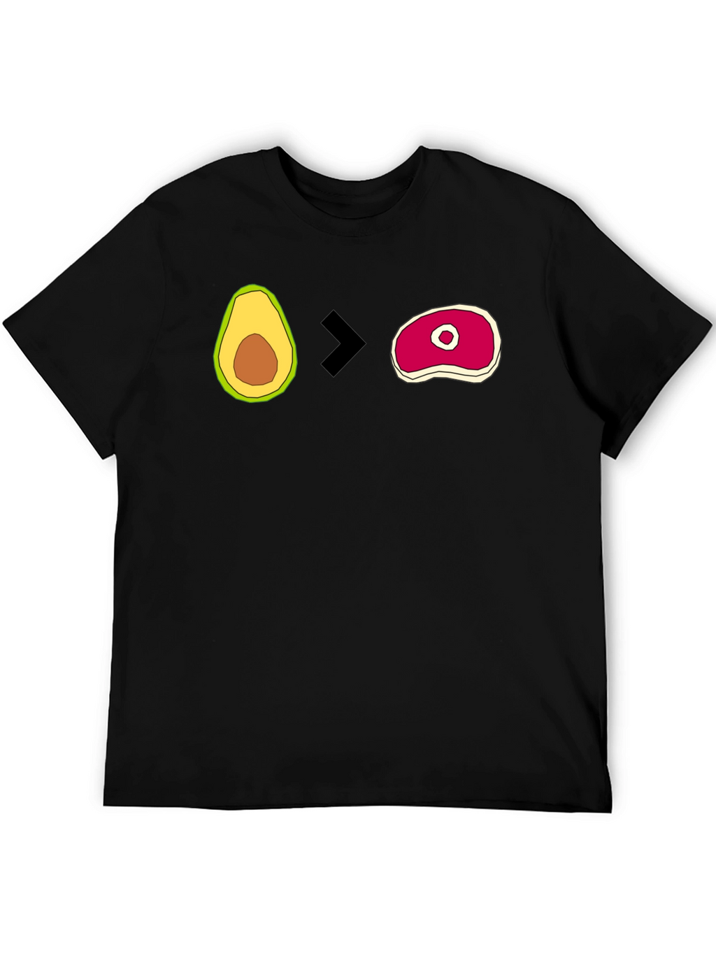 Avocado > Steak Graphic T-Shirt - Mens Black Tee