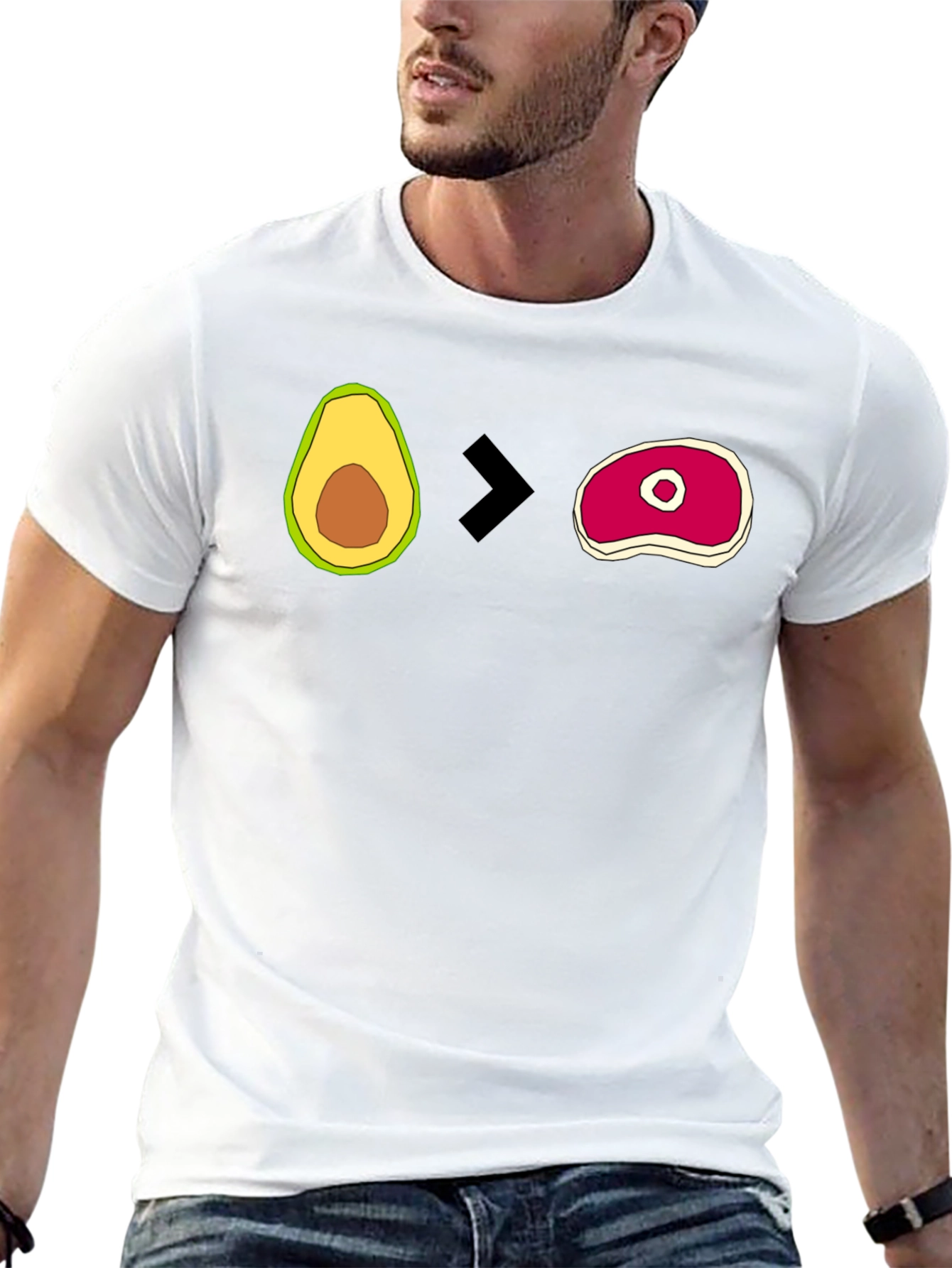 Avocado > Steak Graphic T-Shirt - Mens Black Tee