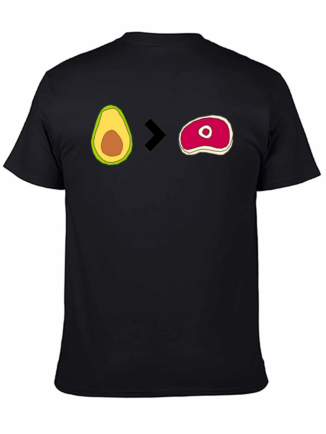 Avocado > Steak Graphic T-Shirt - Mens Black Tee