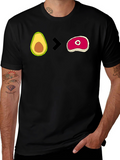 Avocado > Steak Graphic T-Shirt - Mens Black Tee