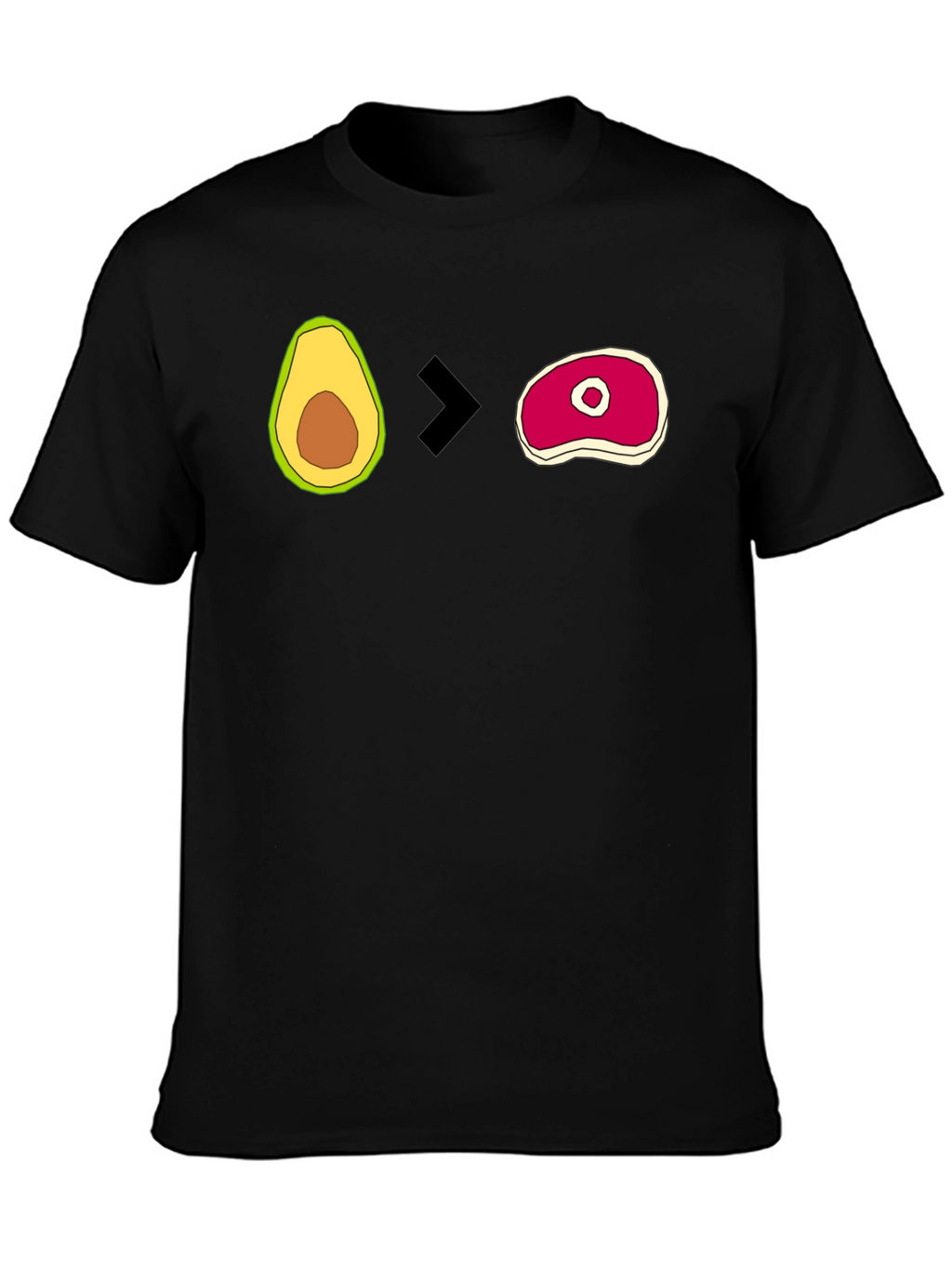 Avocado > Steak Graphic T-Shirt - Mens Black Tee
