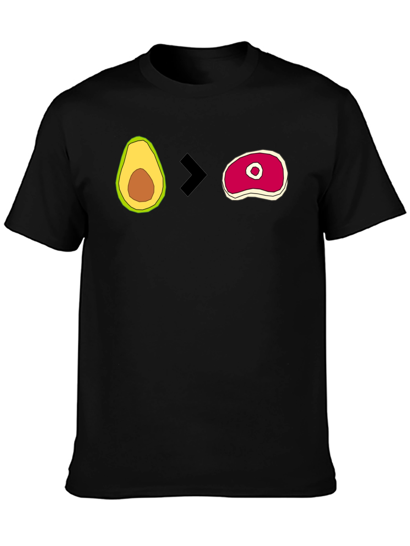 Avocado > Steak Graphic T-Shirt - Mens Black Tee
