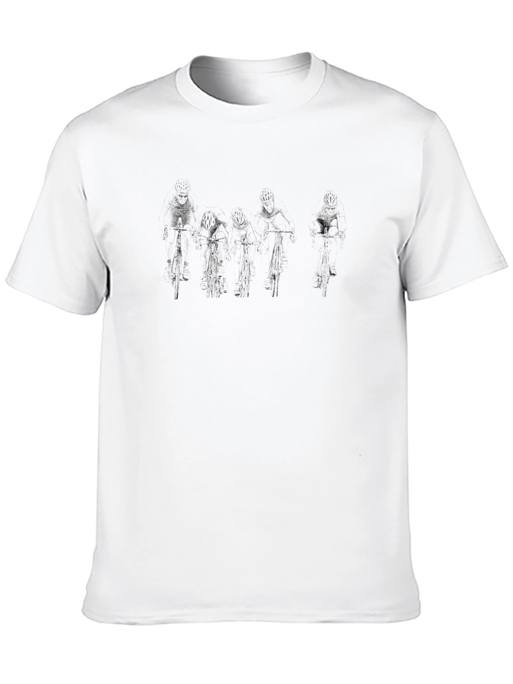 Cyclist Sketch Black T-Shirt