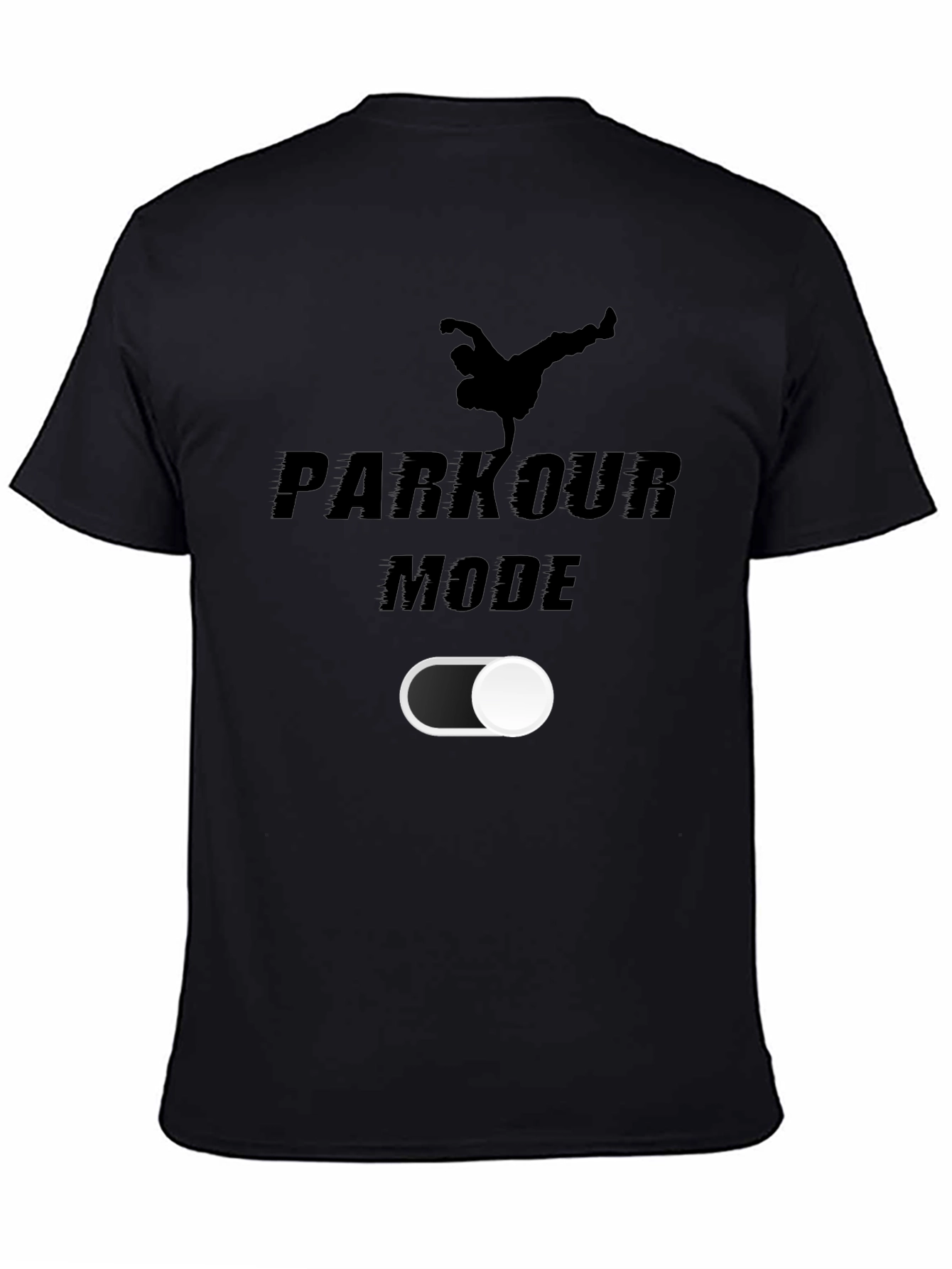 Parkour Mode On T-Shirt | Black Graphic Tee