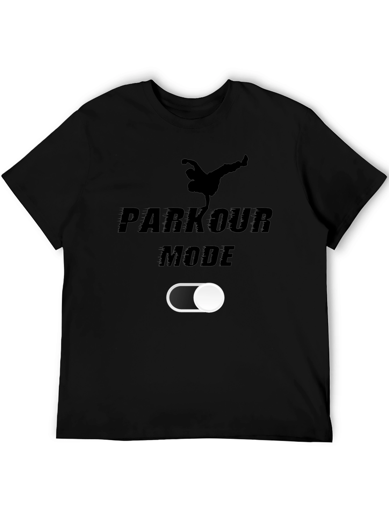 Parkour Mode On T-Shirt | Black Graphic Tee